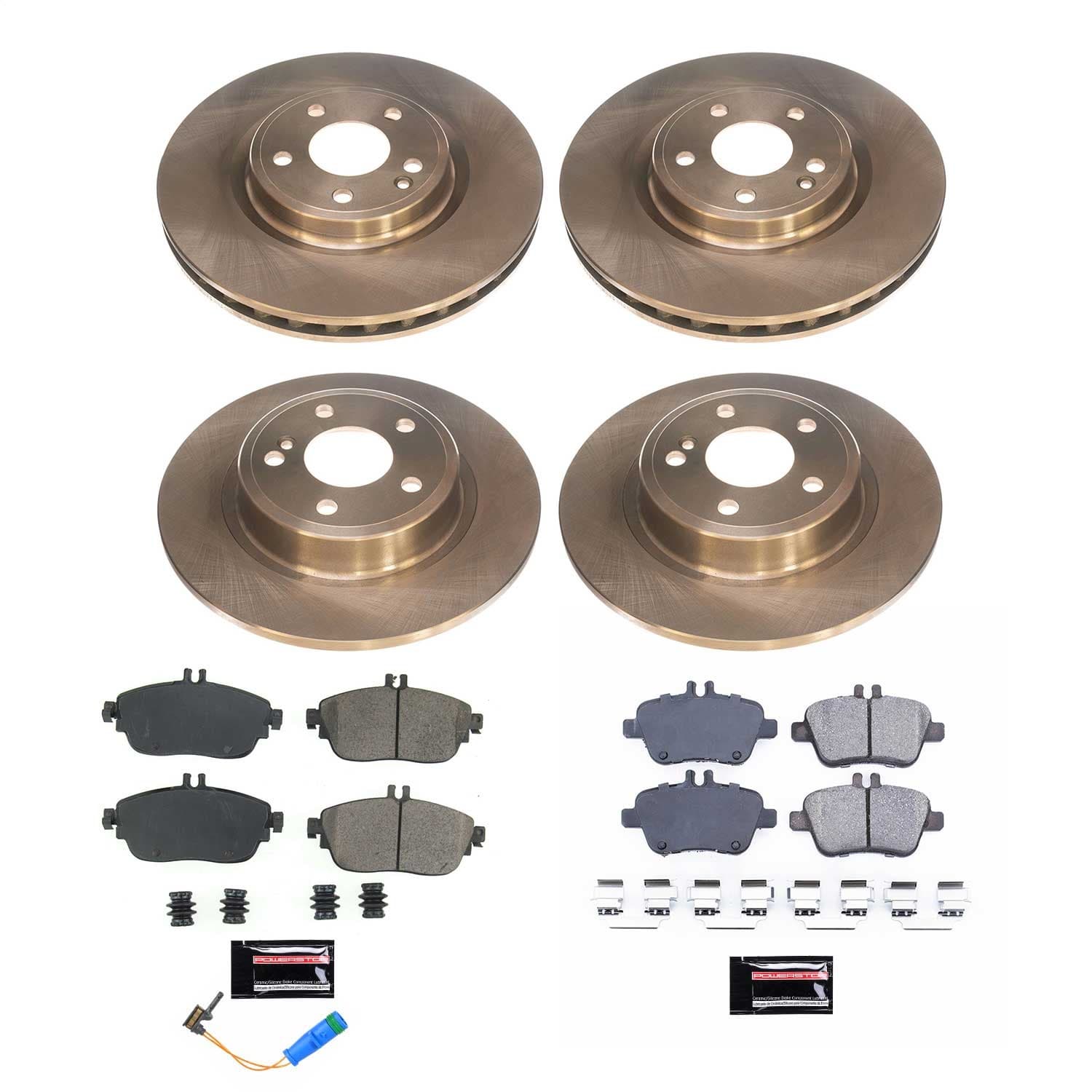 Power Stop - KOE8046 - Front and Rear - Disc Brake Pad and Rotor Kit image 1