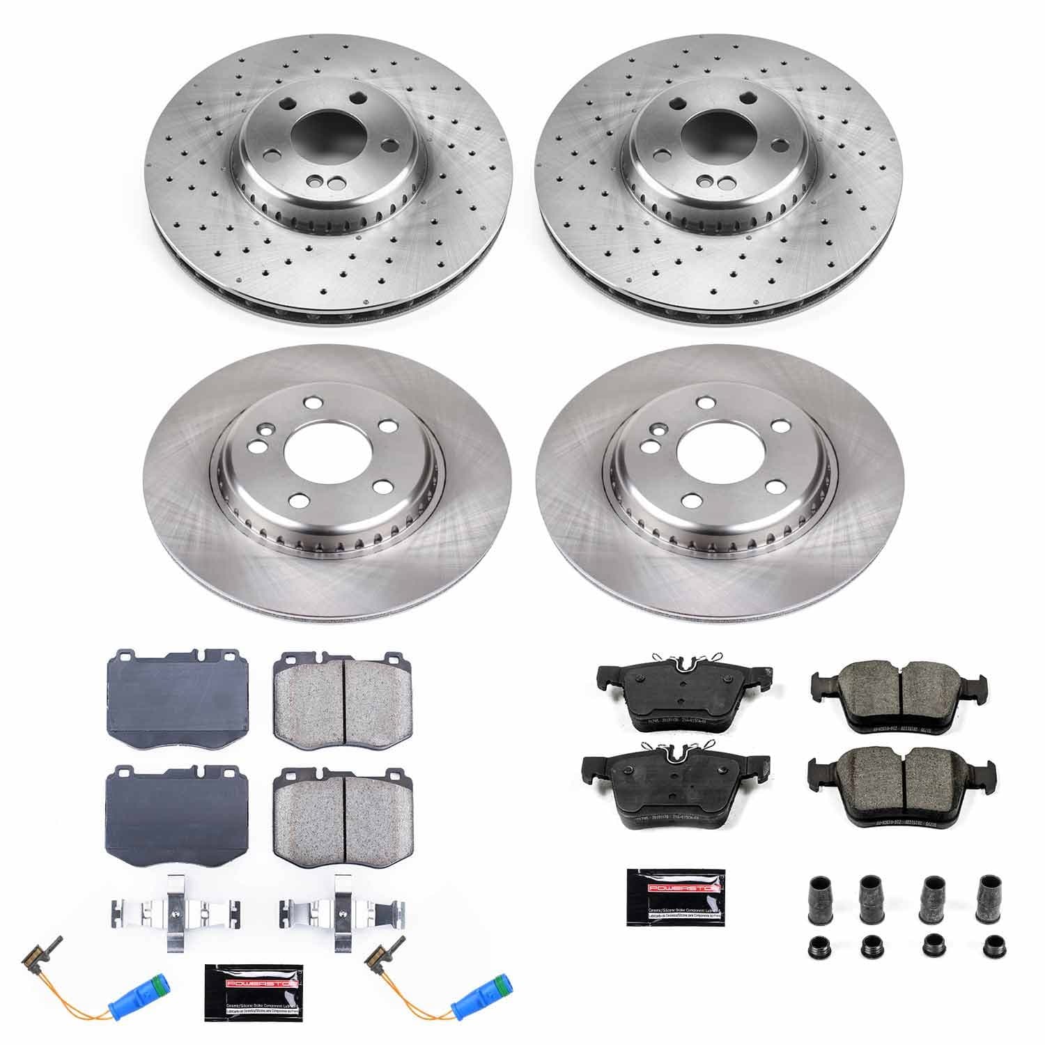 Power Stop - KOE8050 - Front and Rear - Disc Brake Pad and Rotor Kit image 1
