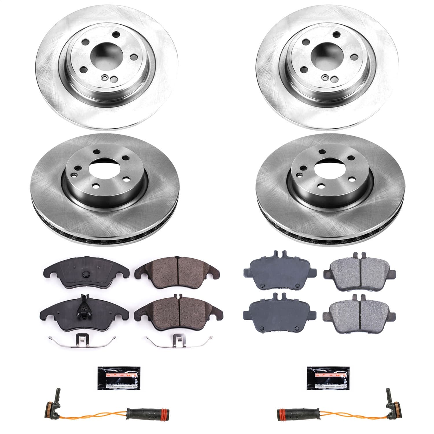 Power Stop - KOE8056 - Front and Rear - Disc Brake Pad and Rotor Kit image 1