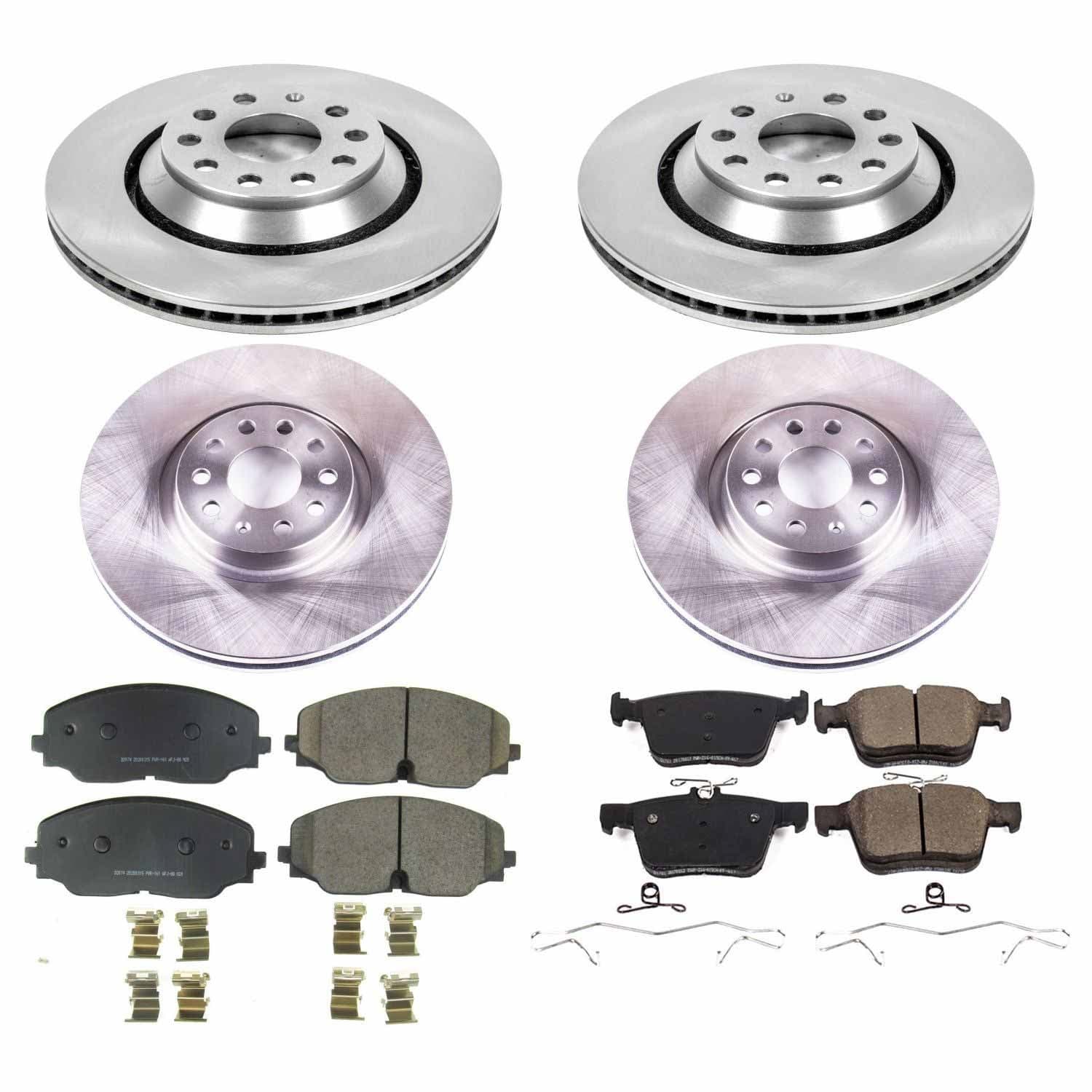 Power Stop - KOE8118 - Front and Rear - Disc Brake Pad and Rotor Kit image 1