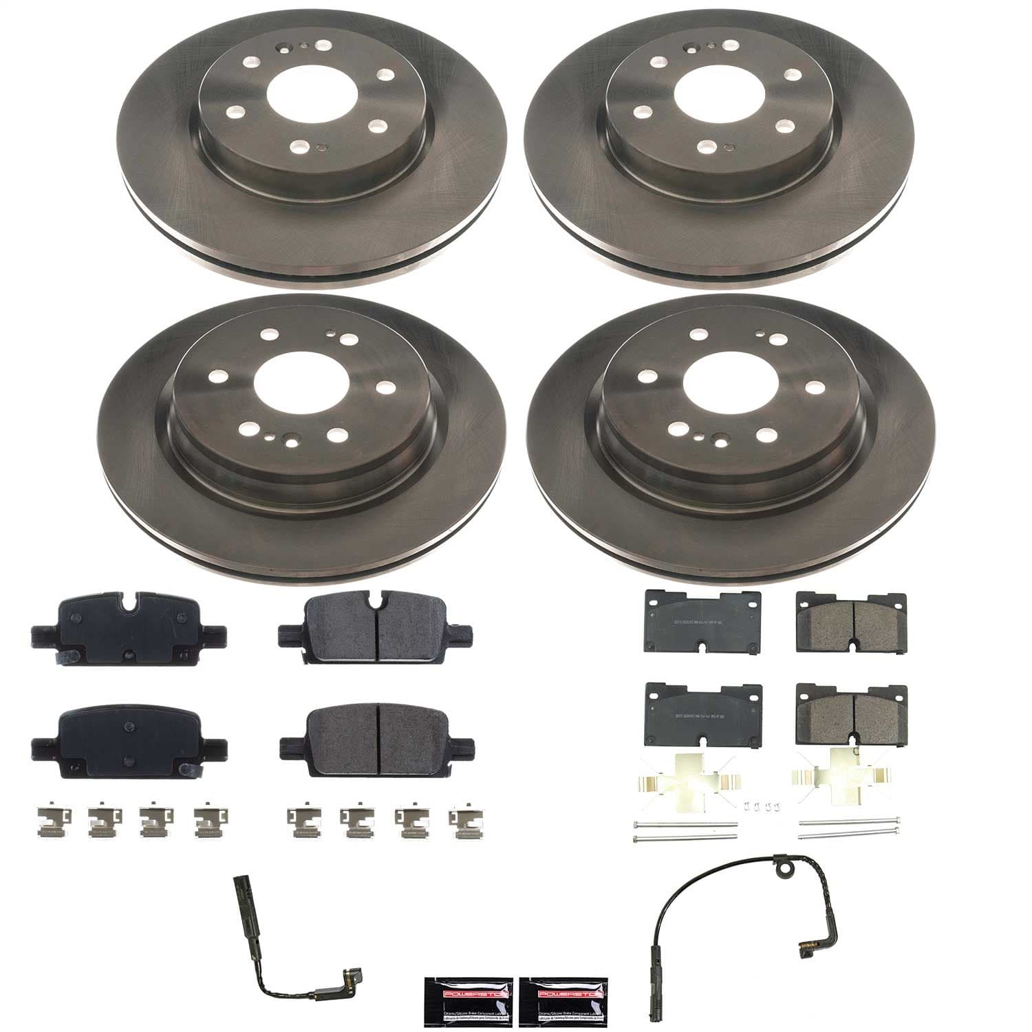 Power Stop - KOE8171 - Front and Rear - Disc Brake Pad and Rotor Kit image 1