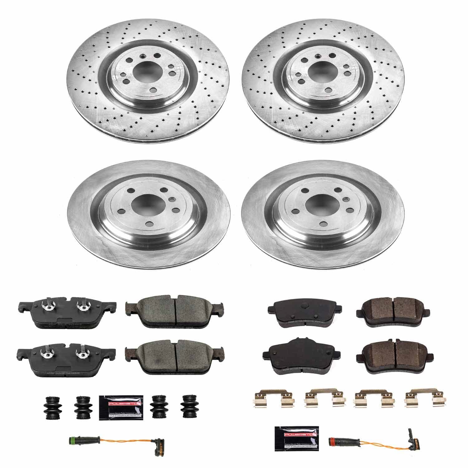 Power Stop - KOE8191 - Front and Rear - Disc Brake Pad and Rotor Kit image 1