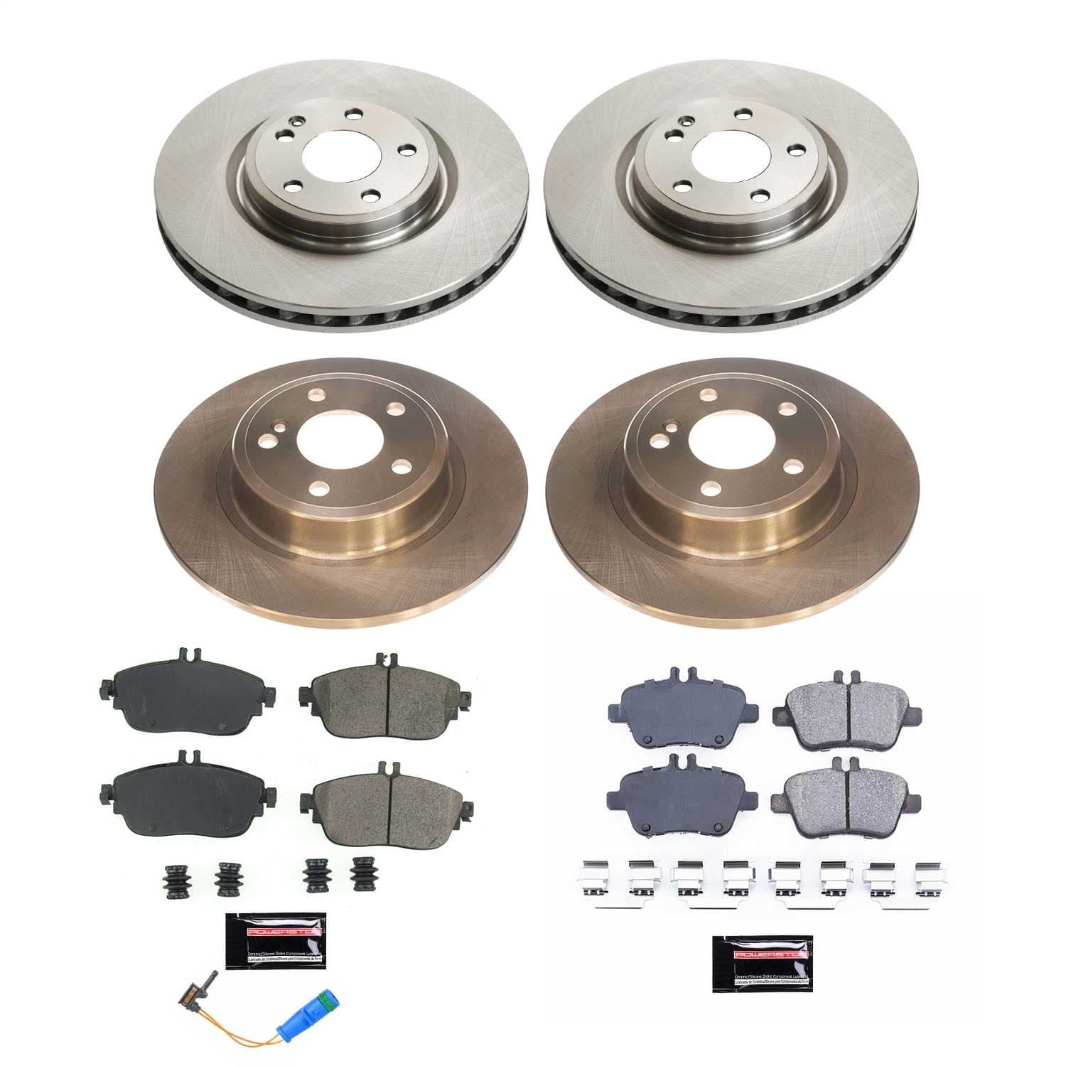 Power Stop - KOE8262 - Front and Rear - Disc Brake Pad and Rotor Kit image 1