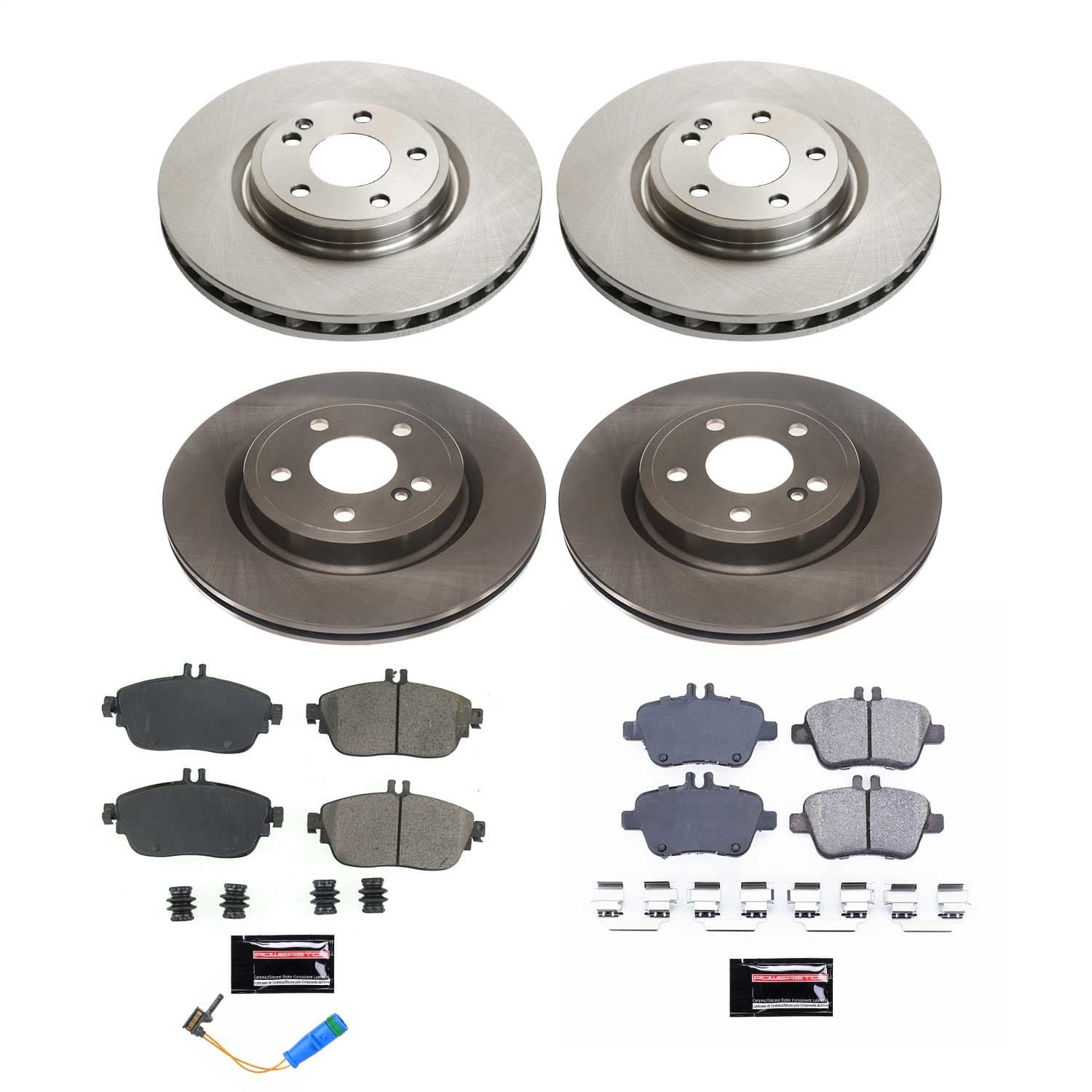 Power Stop - KOE8265 - Front and Rear - Disc Brake Pad and Rotor Kit image 1