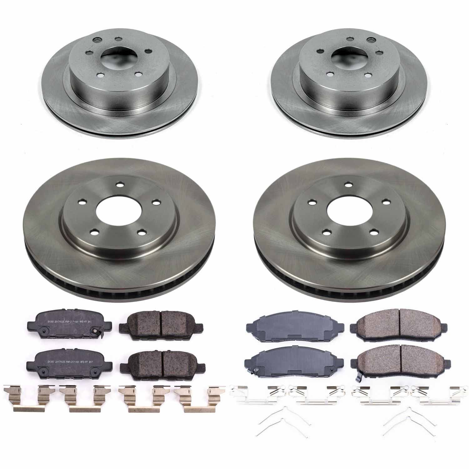 Power Stop - KOE8272 - Front and Rear - Disc Brake Pad and Rotor Kit image 1