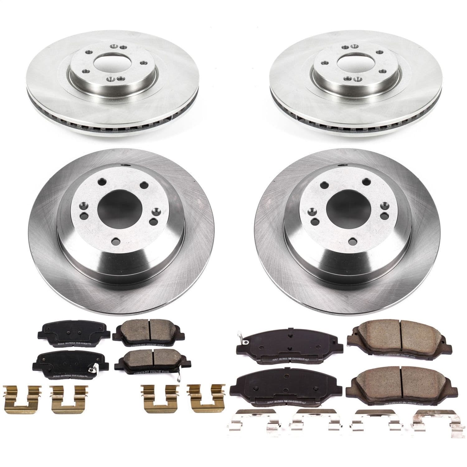Power Stop - KOE8281 - Front and Rear - Disc Brake Pad and Rotor Kit image 1
