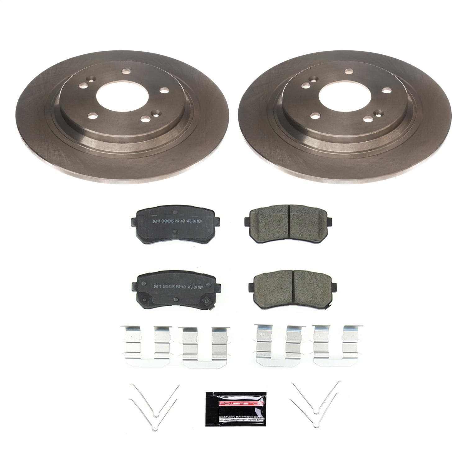 Power Stop - KOE8306 - Rear - Disc Brake Pad and Rotor Kit image 1