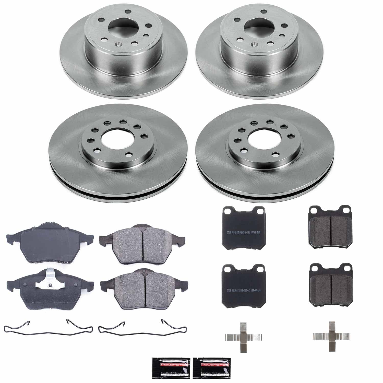 Power Stop - KOE833 - Front and Rear - Disc Brake Pad and Rotor Kit image 1