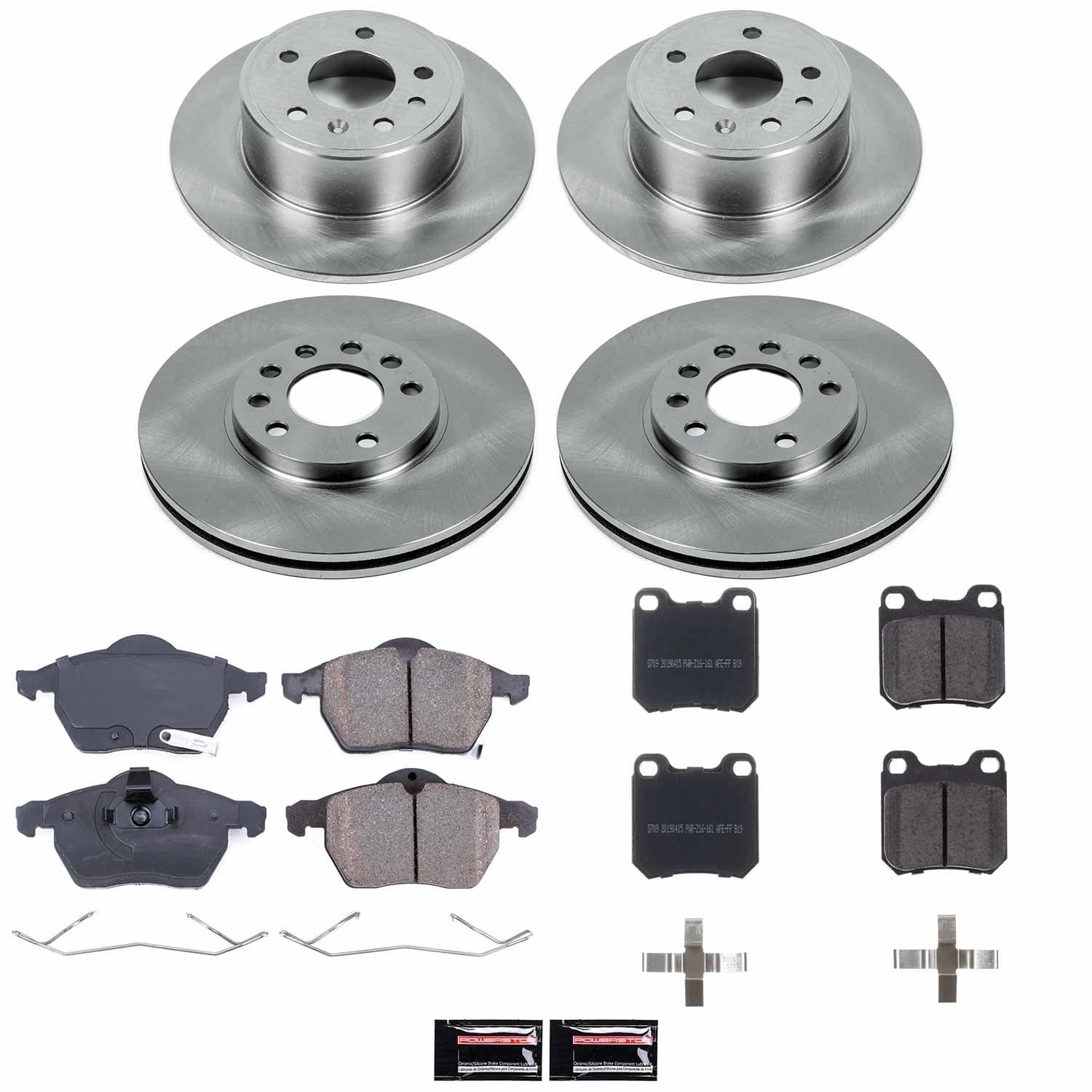 Power Stop - KOE835 - Front and Rear - Disc Brake Pad and Rotor Kit image 1