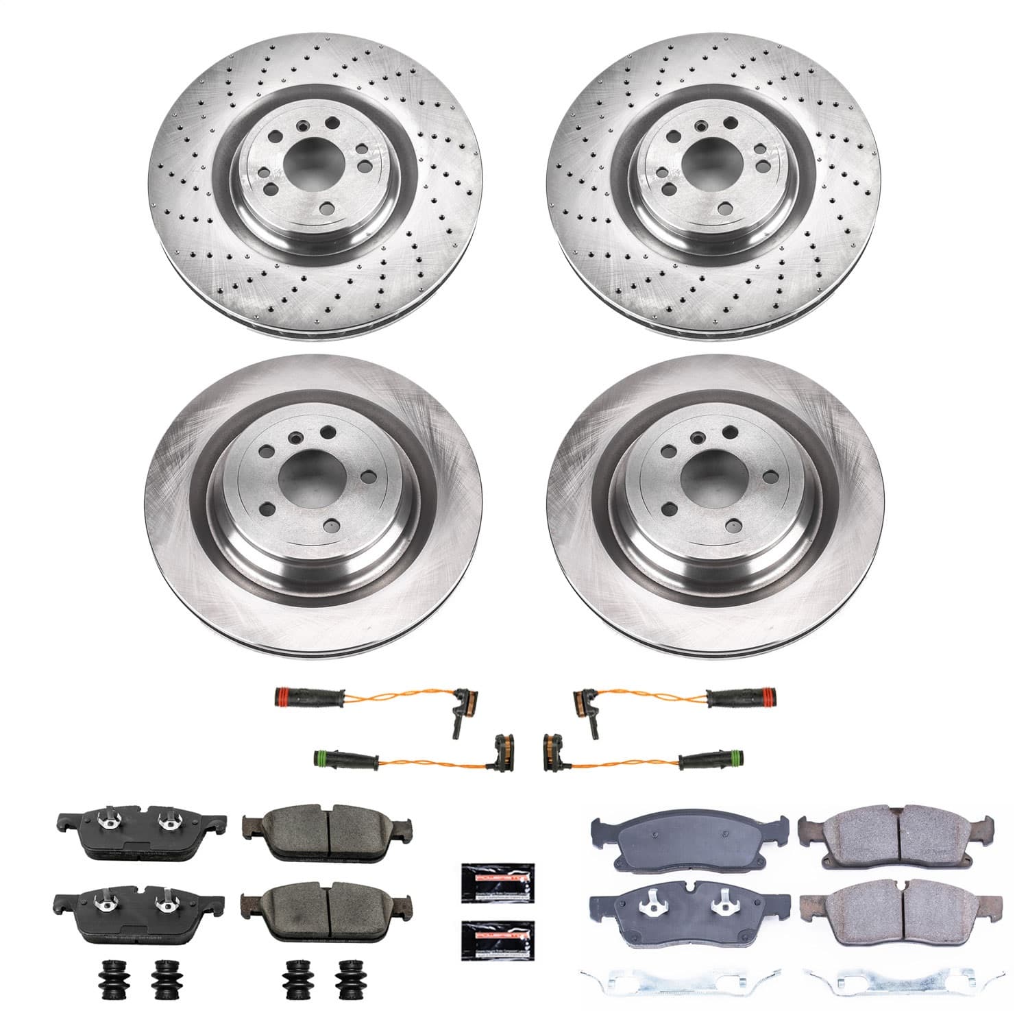 Power Stop - KOE8354 - Front and Rear - Disc Brake Pad and Rotor Kit image 1