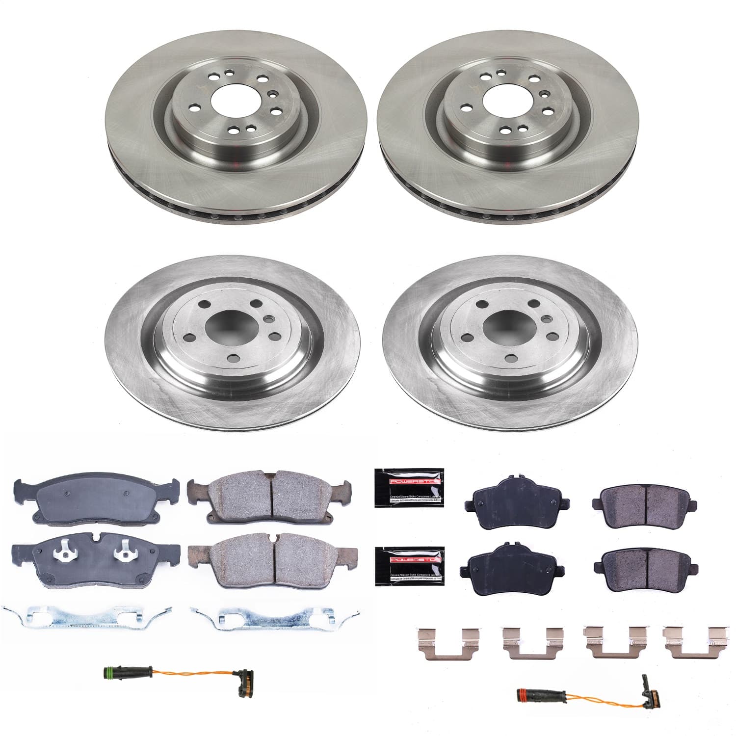 Power Stop - KOE8435 - Front and Rear - Disc Brake Pad and Rotor Kit image 1