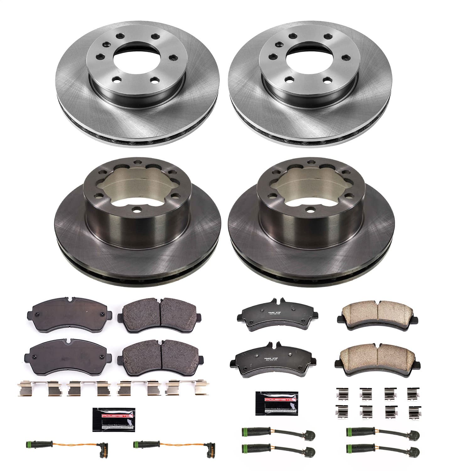 Power Stop - KOE8447 - Front and Rear - Disc Brake Pad and Rotor Kit image 1