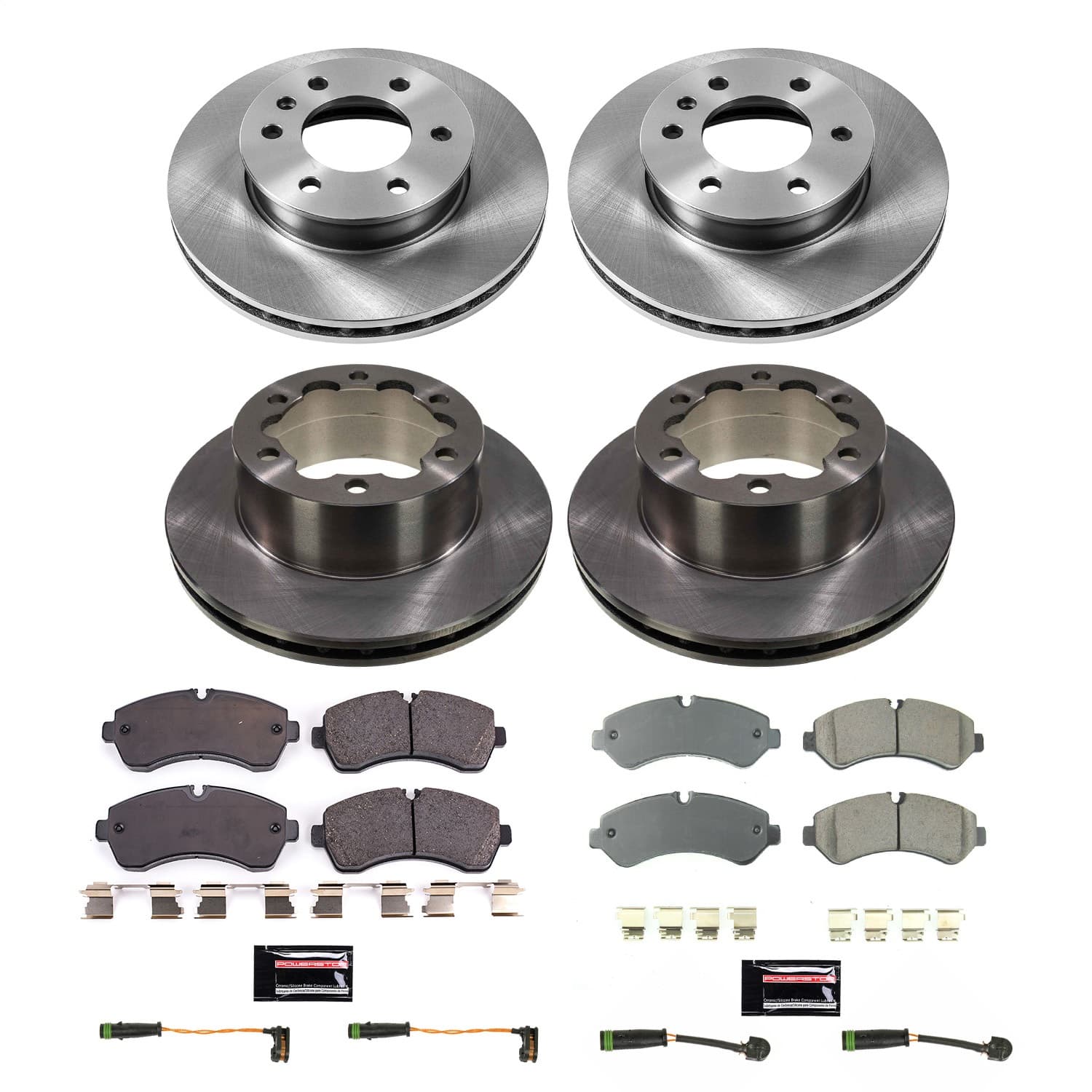 Power Stop - KOE8450 - Front and Rear - Disc Brake Pad and Rotor Kit image 1