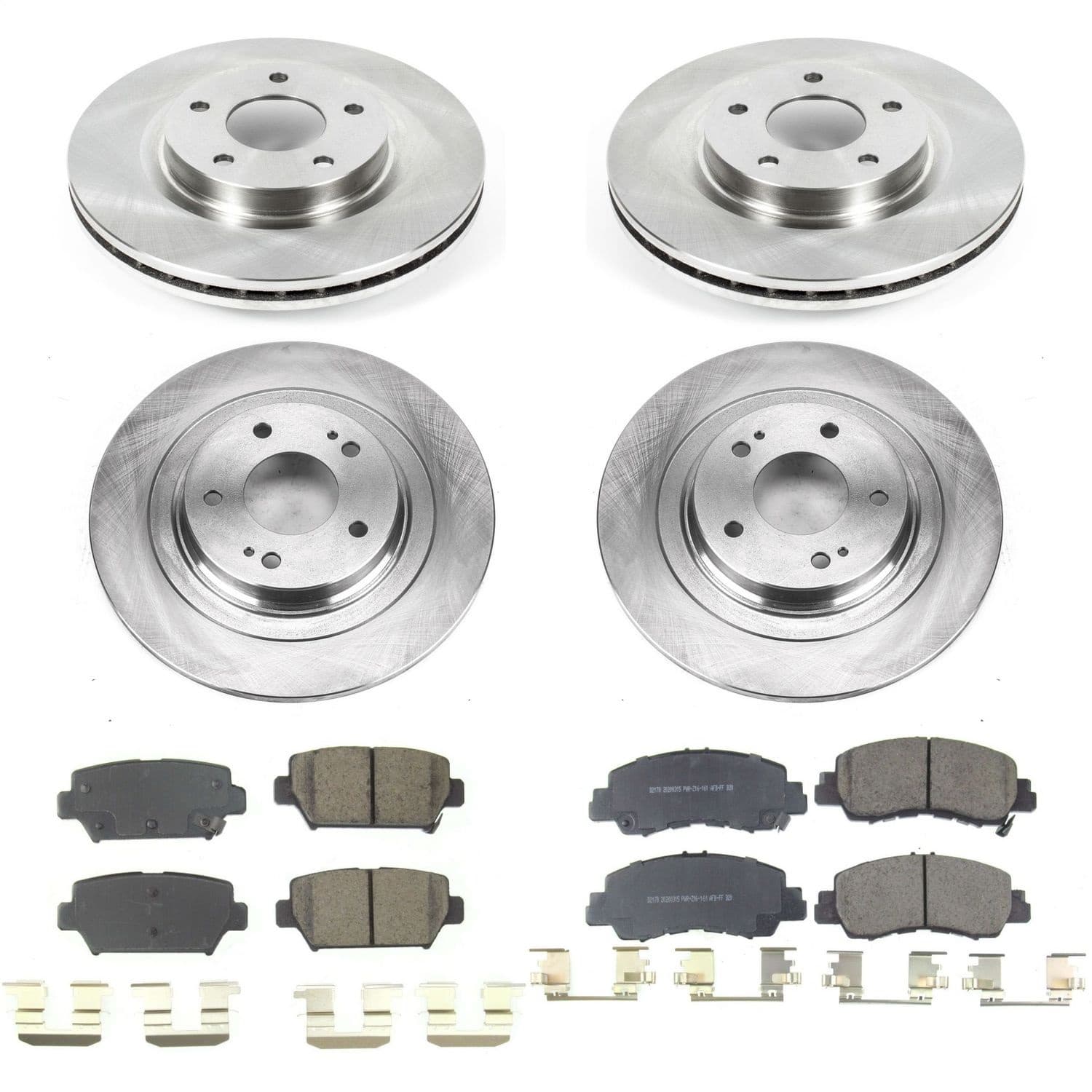 Power Stop - KOE8461 - Front and Rear - Disc Brake Pad and Rotor Kit image 1