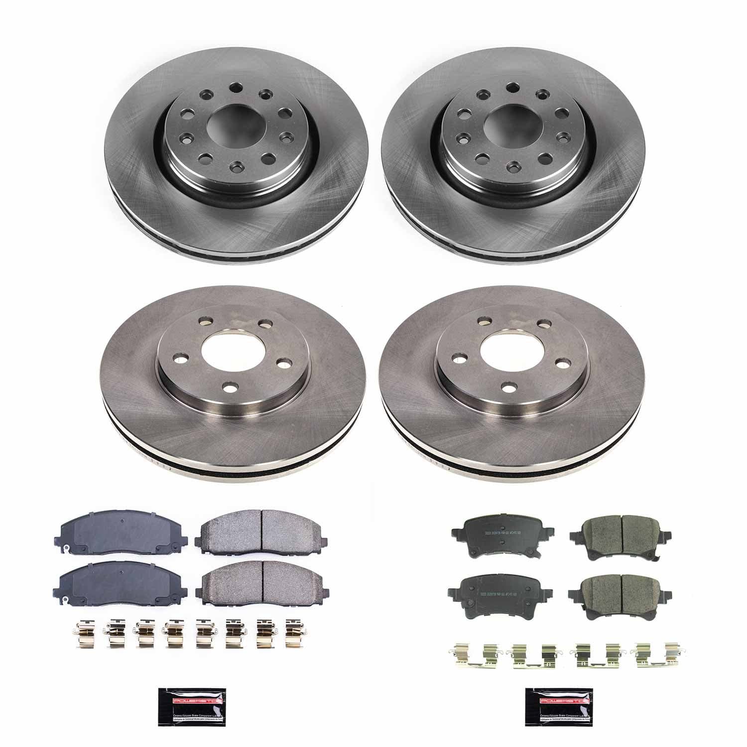Power Stop - KOE8509 - Front and Rear - Disc Brake Pad and Rotor Kit image 1