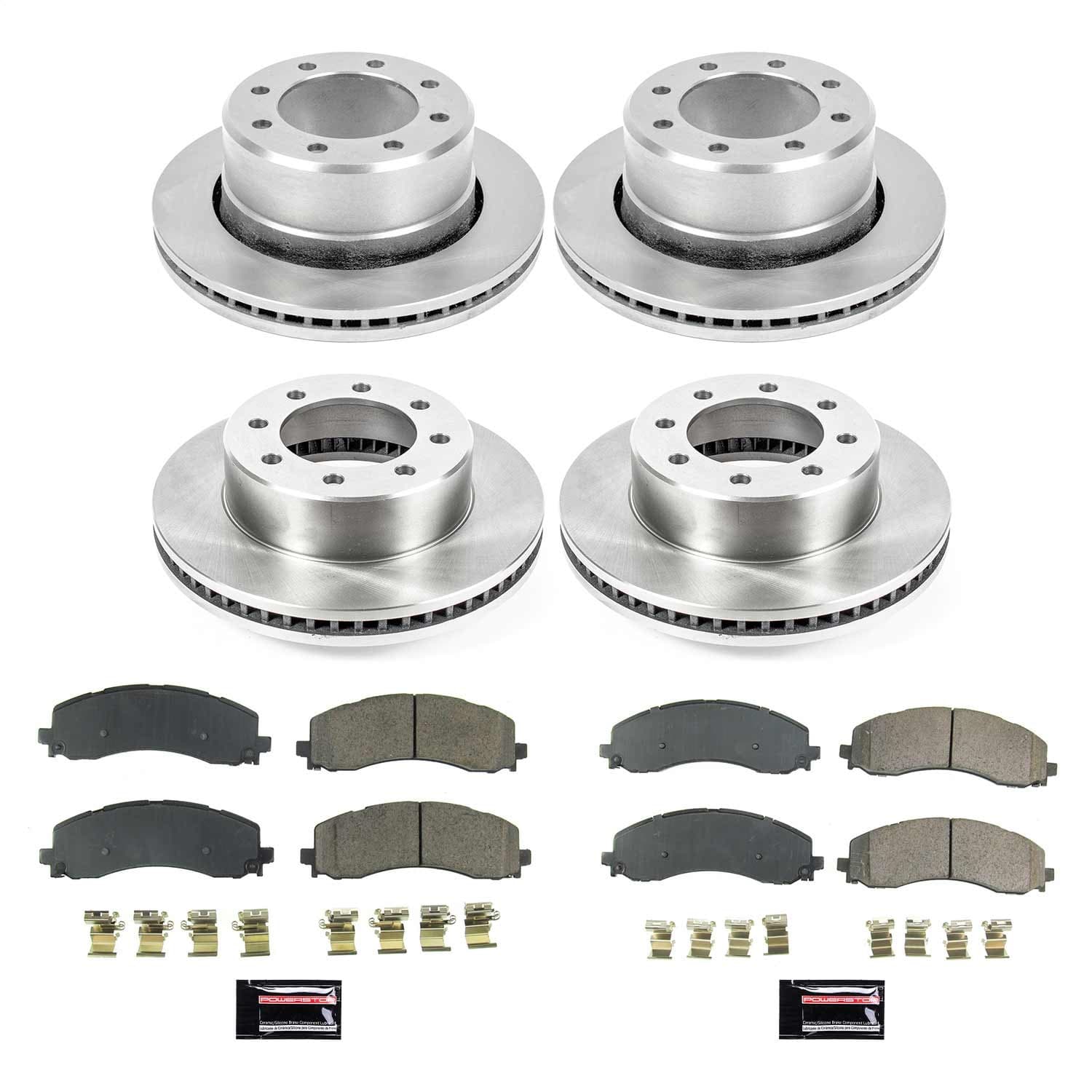 Power Stop - KOE8640 - Front and Rear - Disc Brake Pad and Rotor Kit image 1