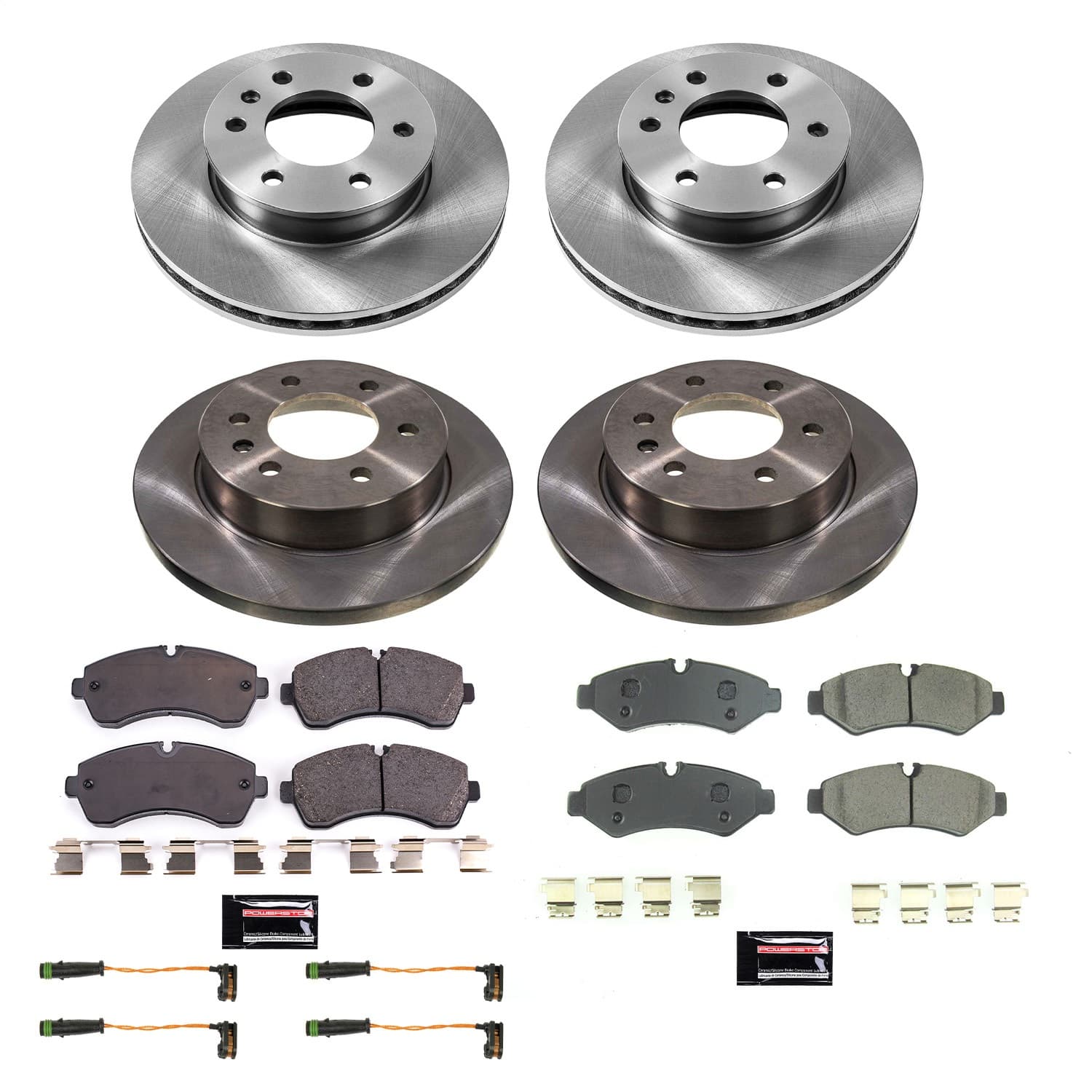 Power Stop - KOE8660 - Front and Rear - Disc Brake Pad and Rotor Kit image 1
