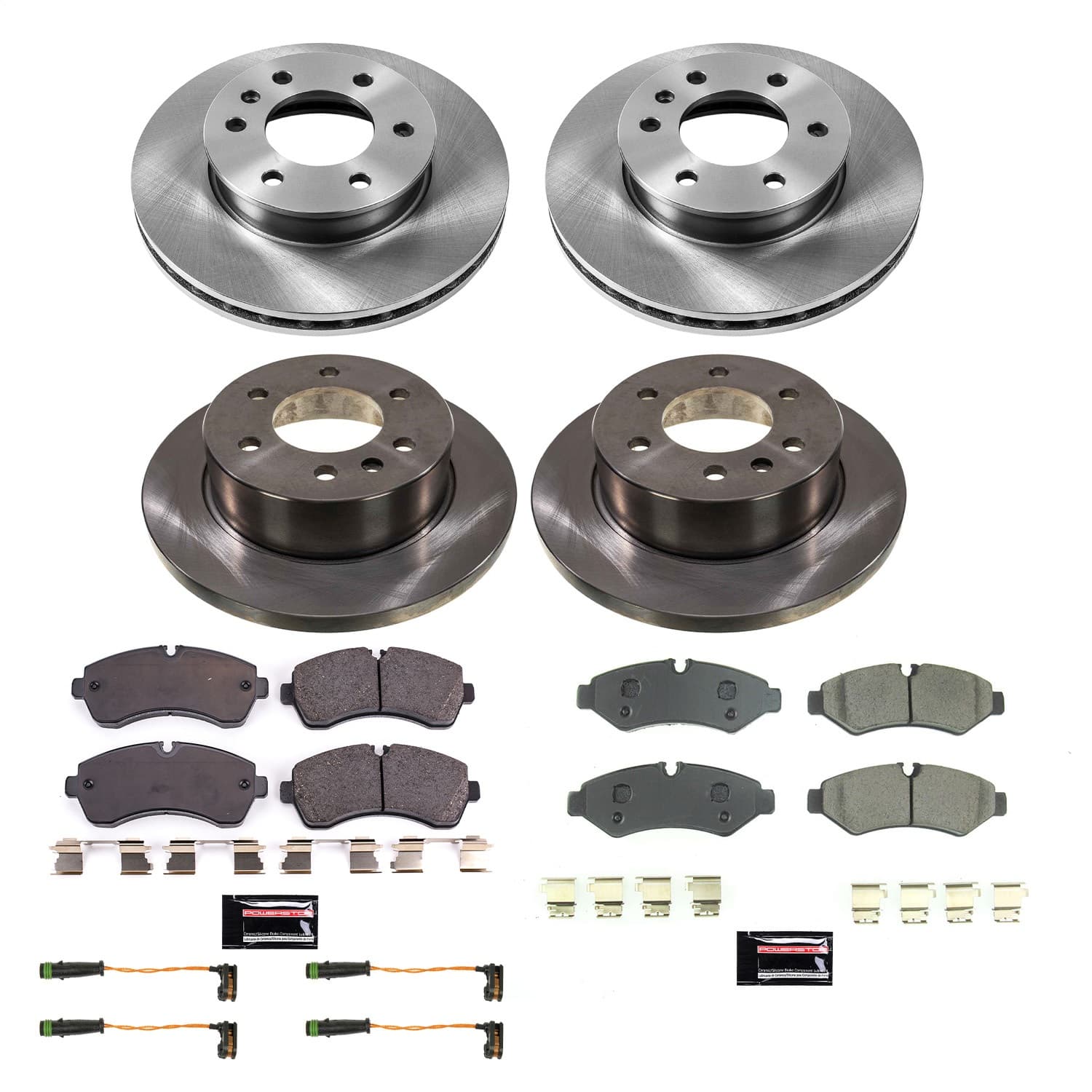 Power Stop - KOE8661 - Front and Rear - Disc Brake Pad and Rotor Kit image 1