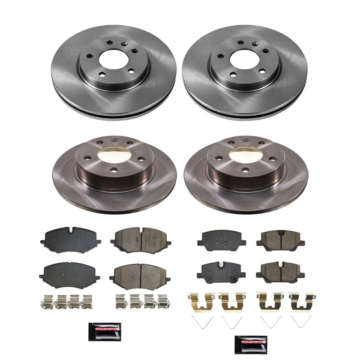 Power Stop - KOE8692 - Front and Rear - Disc Brake Pad and Rotor Kit image 1