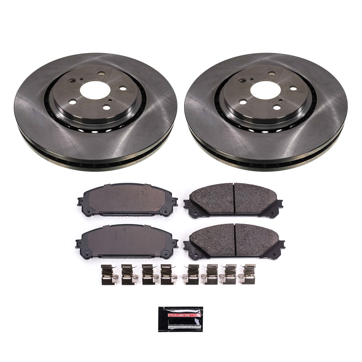 Power Stop - KOE8705 - Front - Disc Brake Pad and Rotor Kit image 1