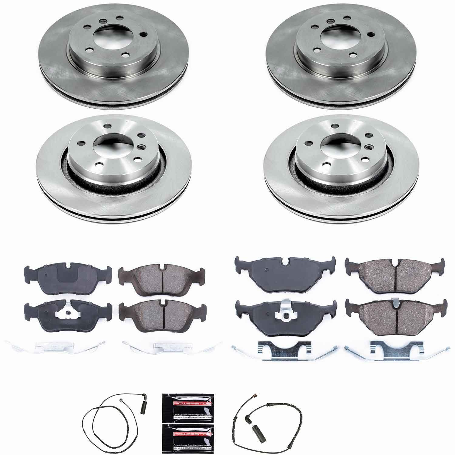 Power Stop - KOE871 - Front and Rear - Disc Brake Pad and Rotor Kit image 1