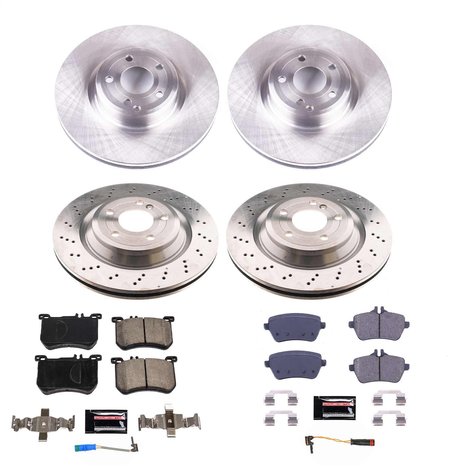 Power Stop - KOE8734 - Front and Rear - Disc Brake Pad and Rotor Kit image 1
