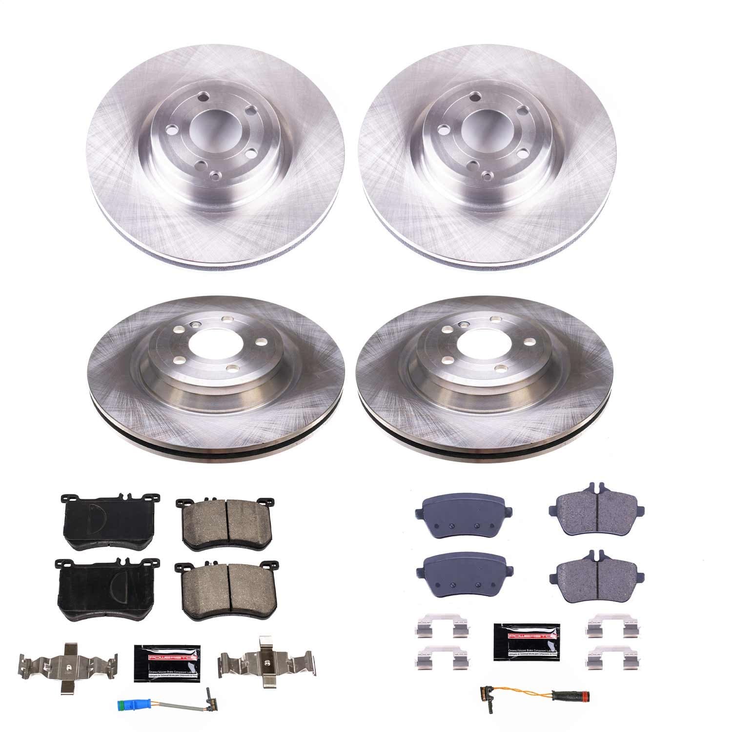 Power Stop - KOE8735 - Front and Rear - Disc Brake Pad and Rotor Kit image 1