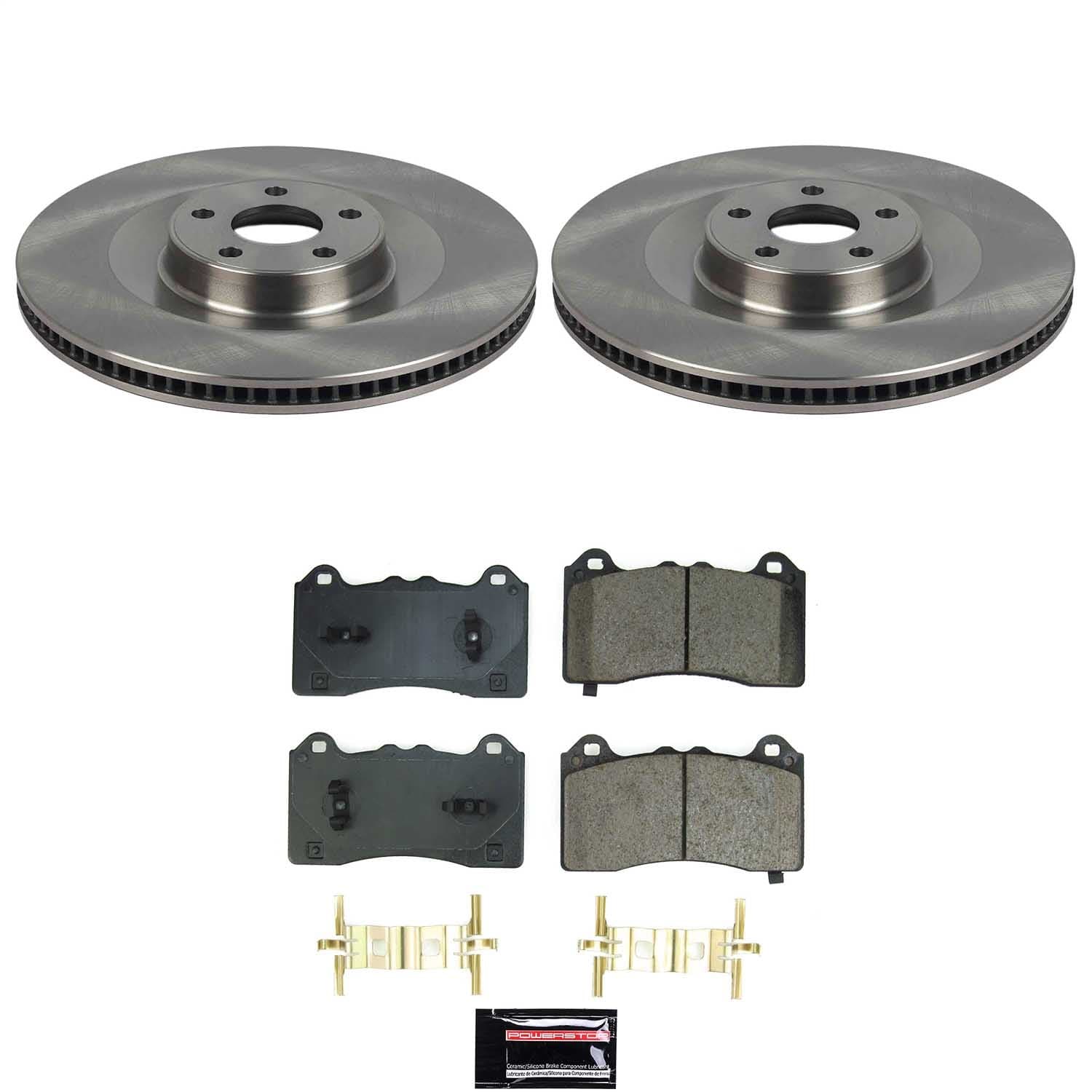 Power Stop - KOE8745 - Front - Disc Brake Pad and Rotor Kit image 1