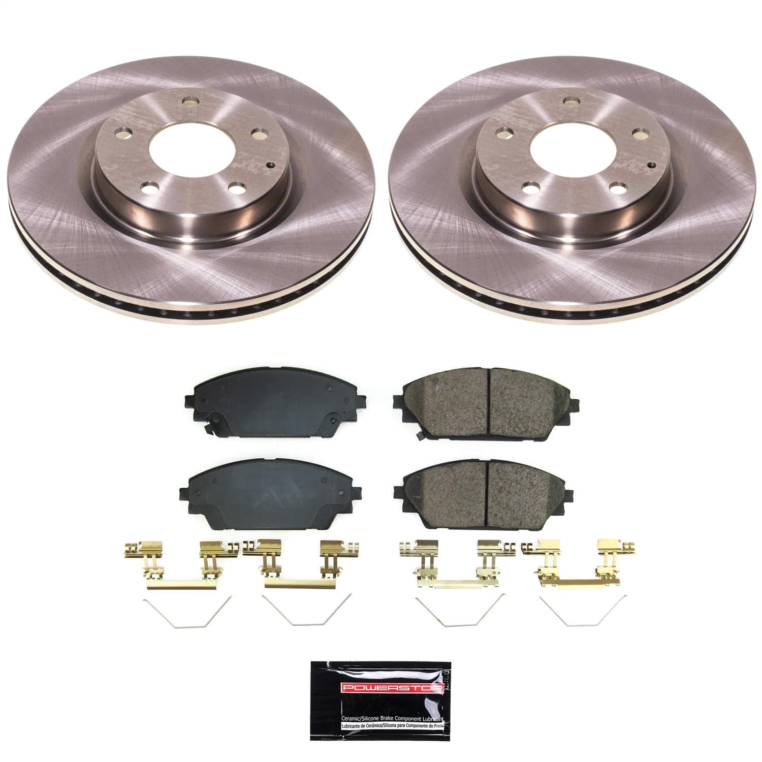 Power Stop - KOE8755 - Front - Disc Brake Pad and Rotor Kit image 1