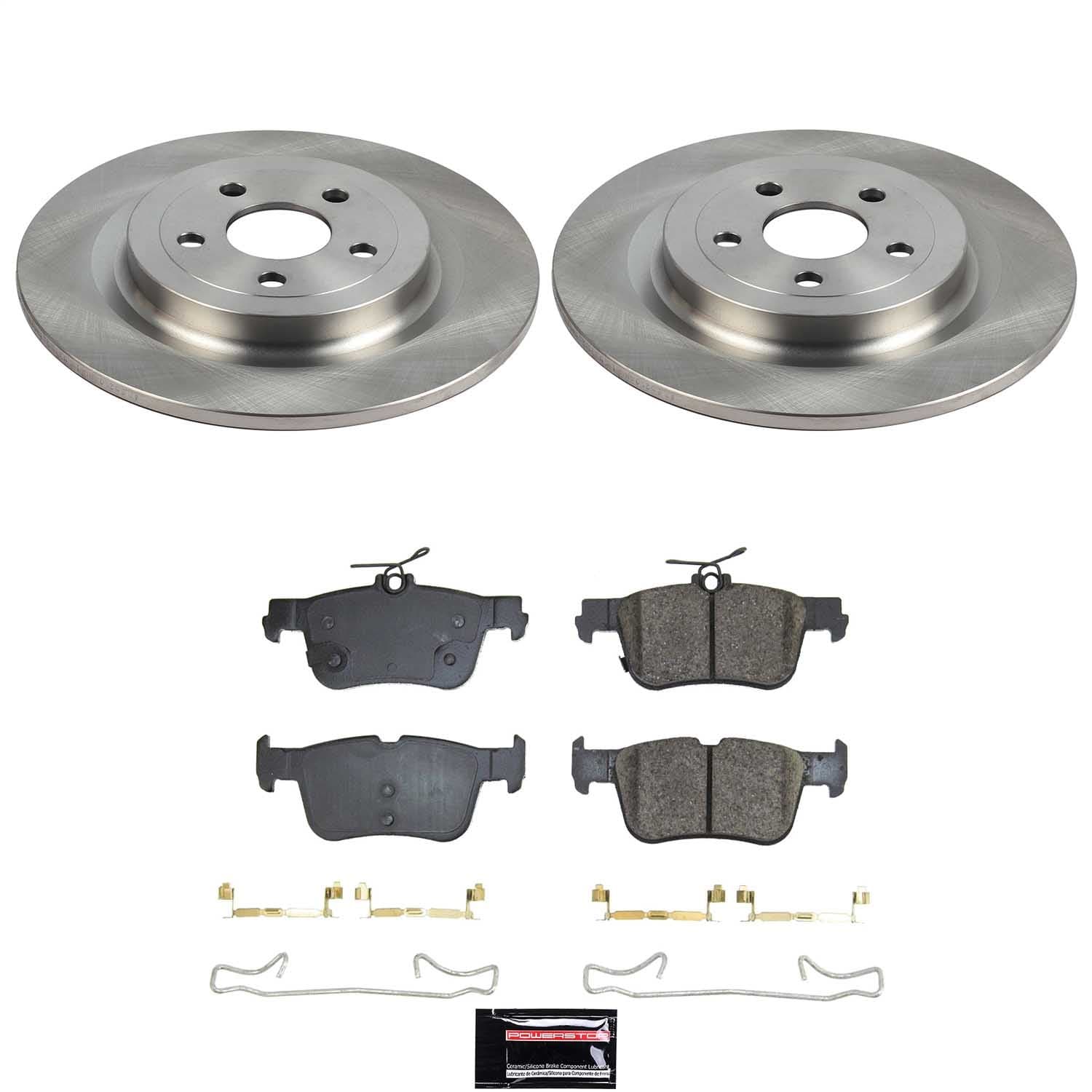 Power Stop - KOE8766 - Rear - Disc Brake Pad and Rotor Kit image 1