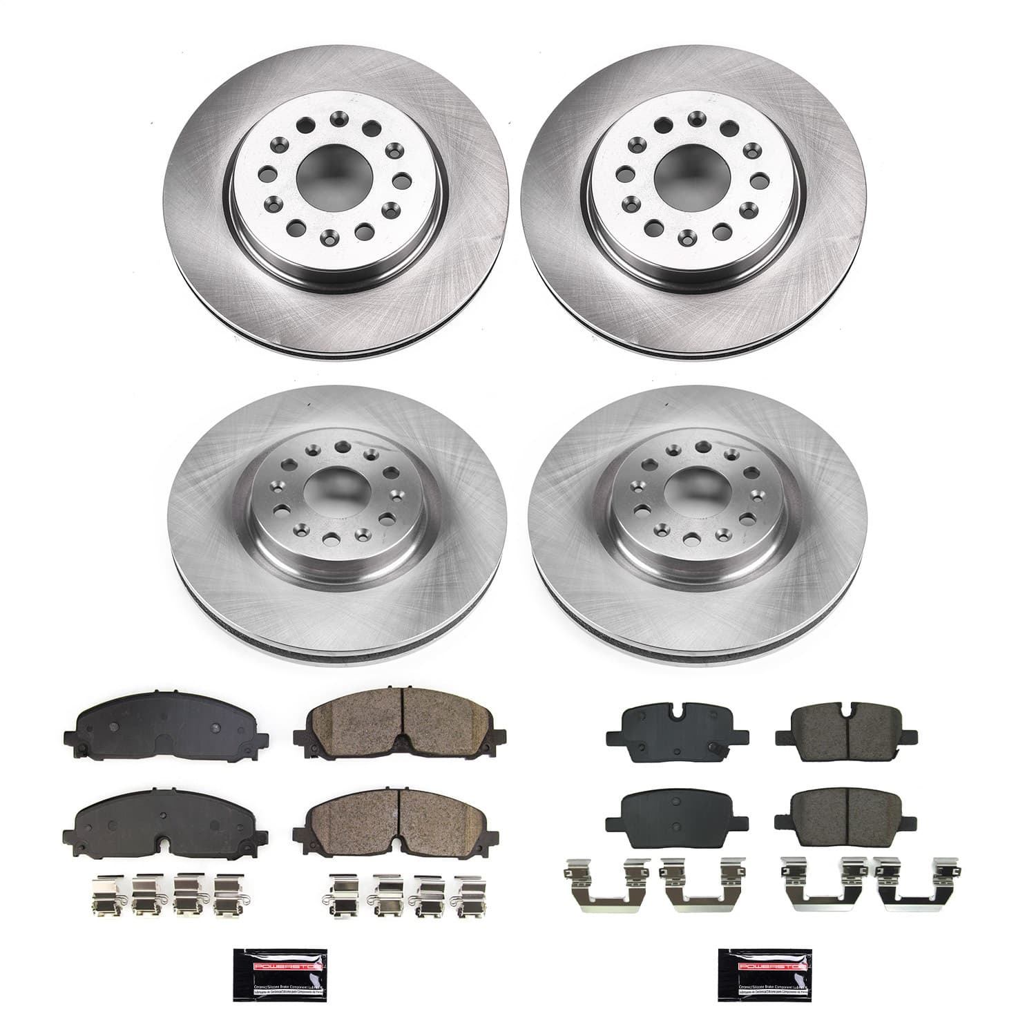 Power Stop - KOE8796 - Front and Rear - Disc Brake Pad and Rotor Kit image 1