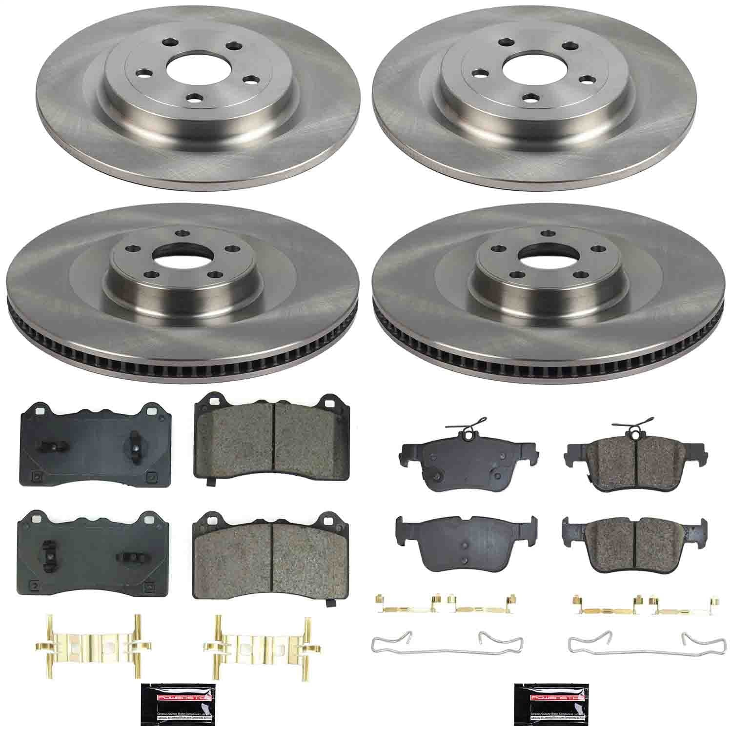 Power Stop - KOE8805 - Front - Disc Brake Pad and Rotor Kit image 1