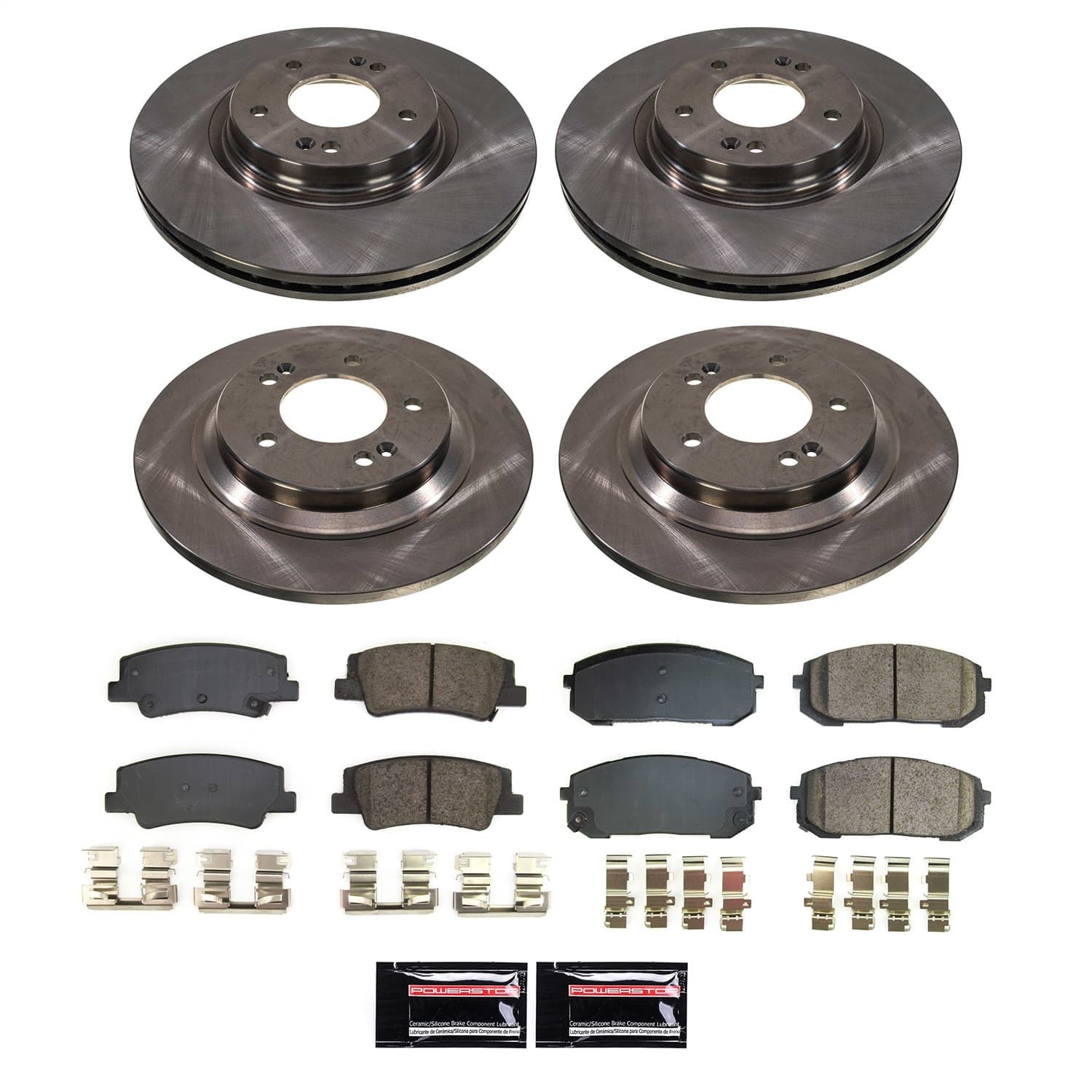 Power Stop - KOE8809 - Front and Rear - Disc Brake Pad and Rotor Kit image 1