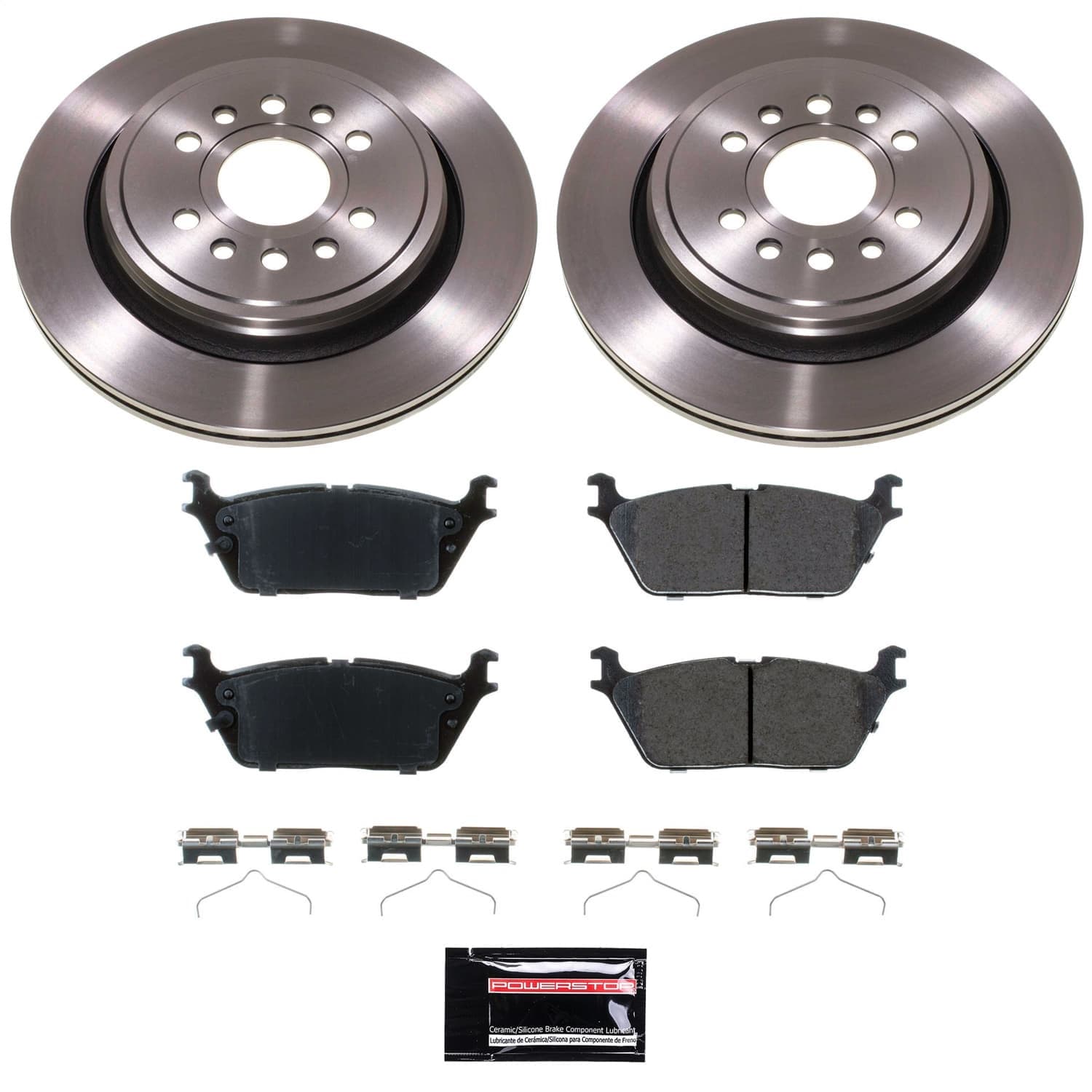 Power Stop - KOE8873 - Rear - Disc Brake Pad and Rotor Kit image 1