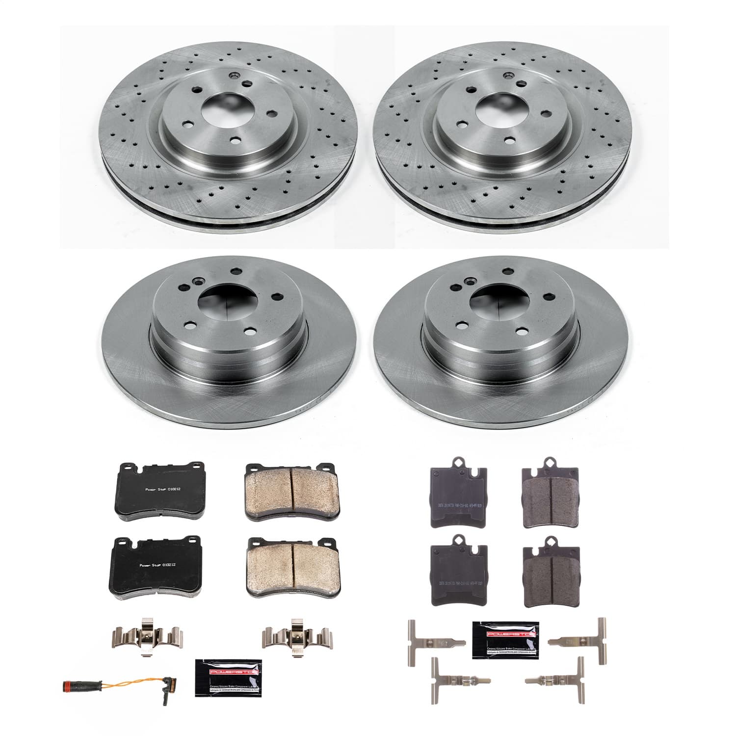 Power Stop - KOE8887 - Front and Rear - Disc Brake Pad and Rotor Kit image 1