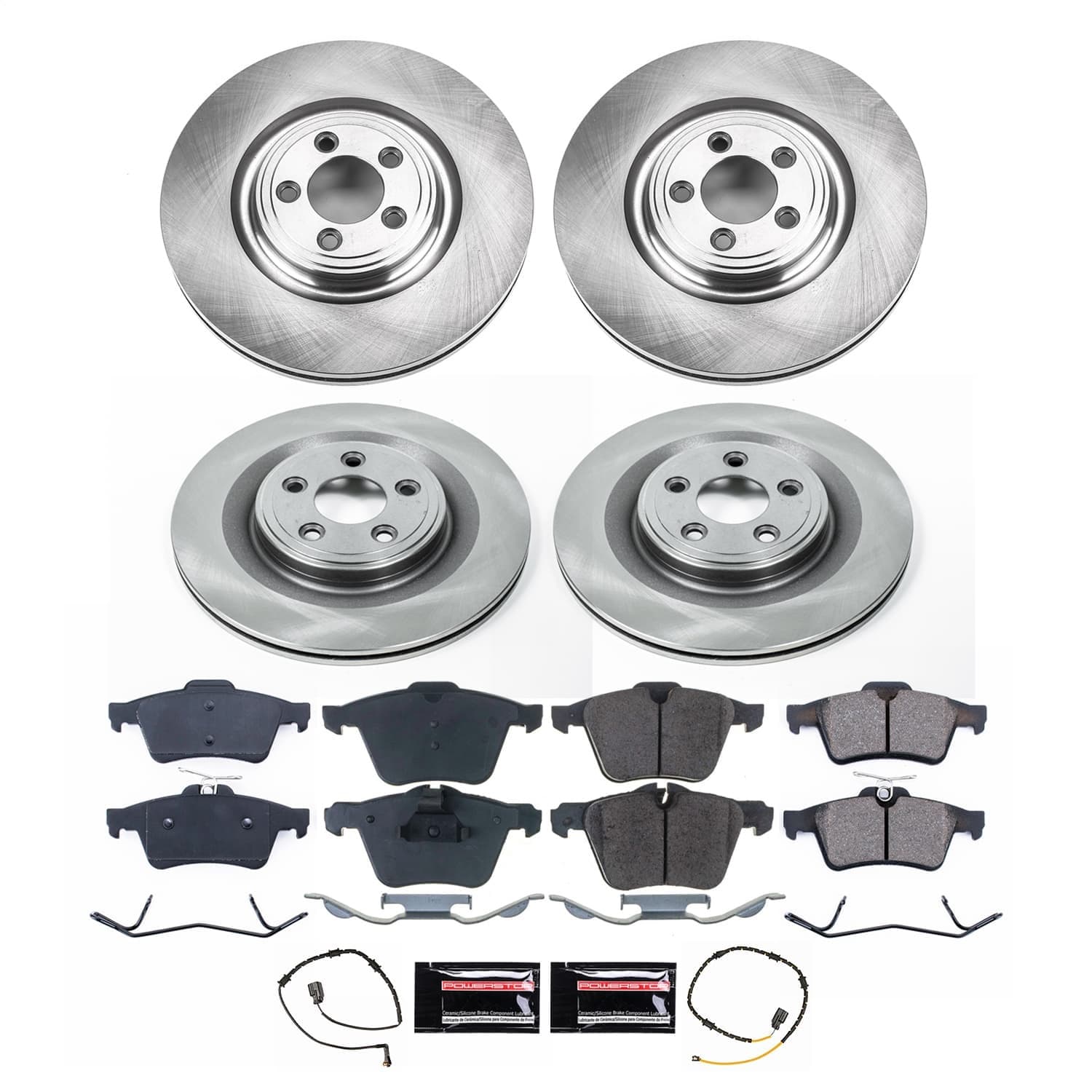 Power Stop - KOE8891 - Front and Rear - Disc Brake Pad and Rotor Kit image 1