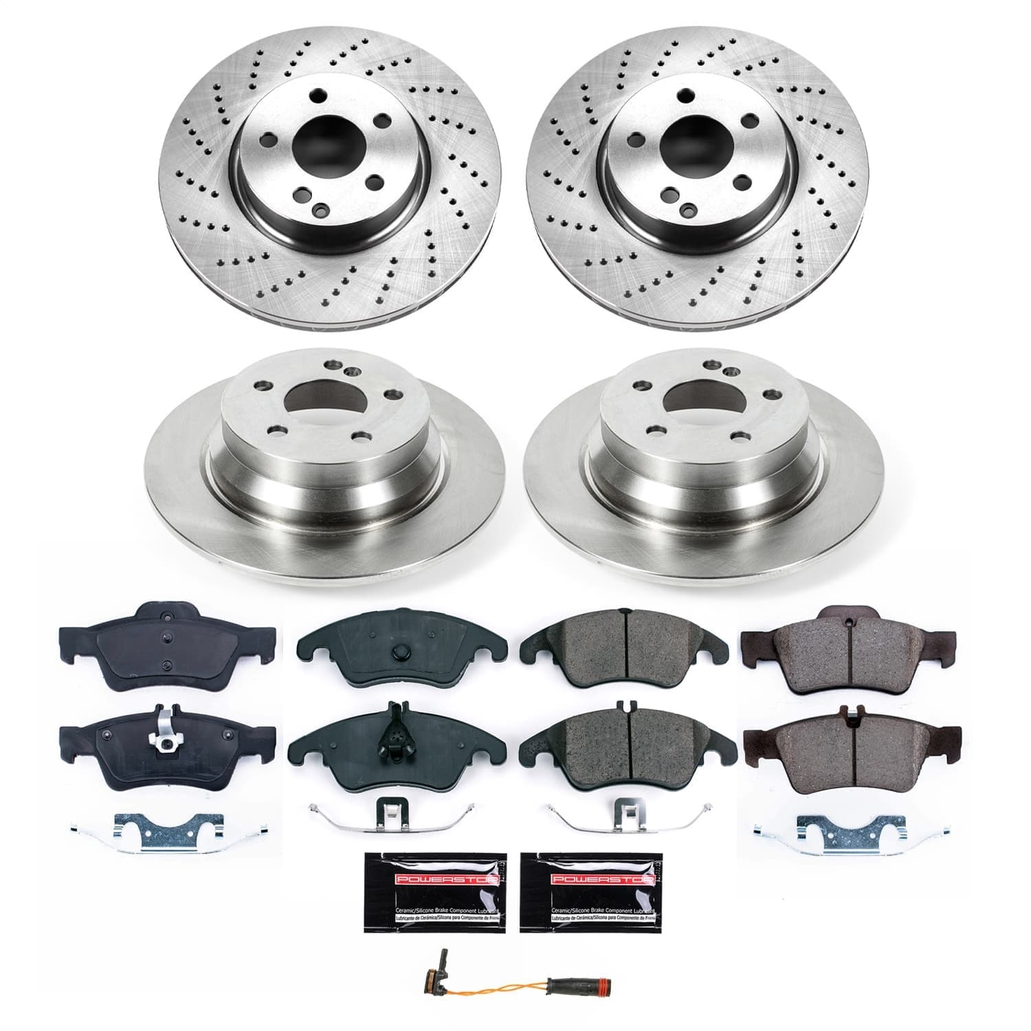 Power Stop - KOE9038 - Front and Rear - Disc Brake Pad and Rotor Kit image 1