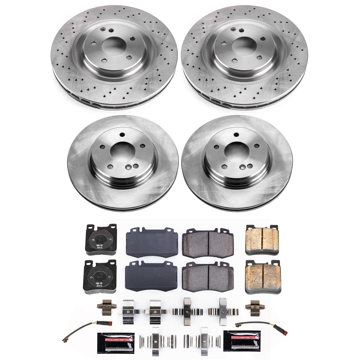 Power Stop - KOE9094 - Front and Rear - Disc Brake Pad and Rotor Kit image 1