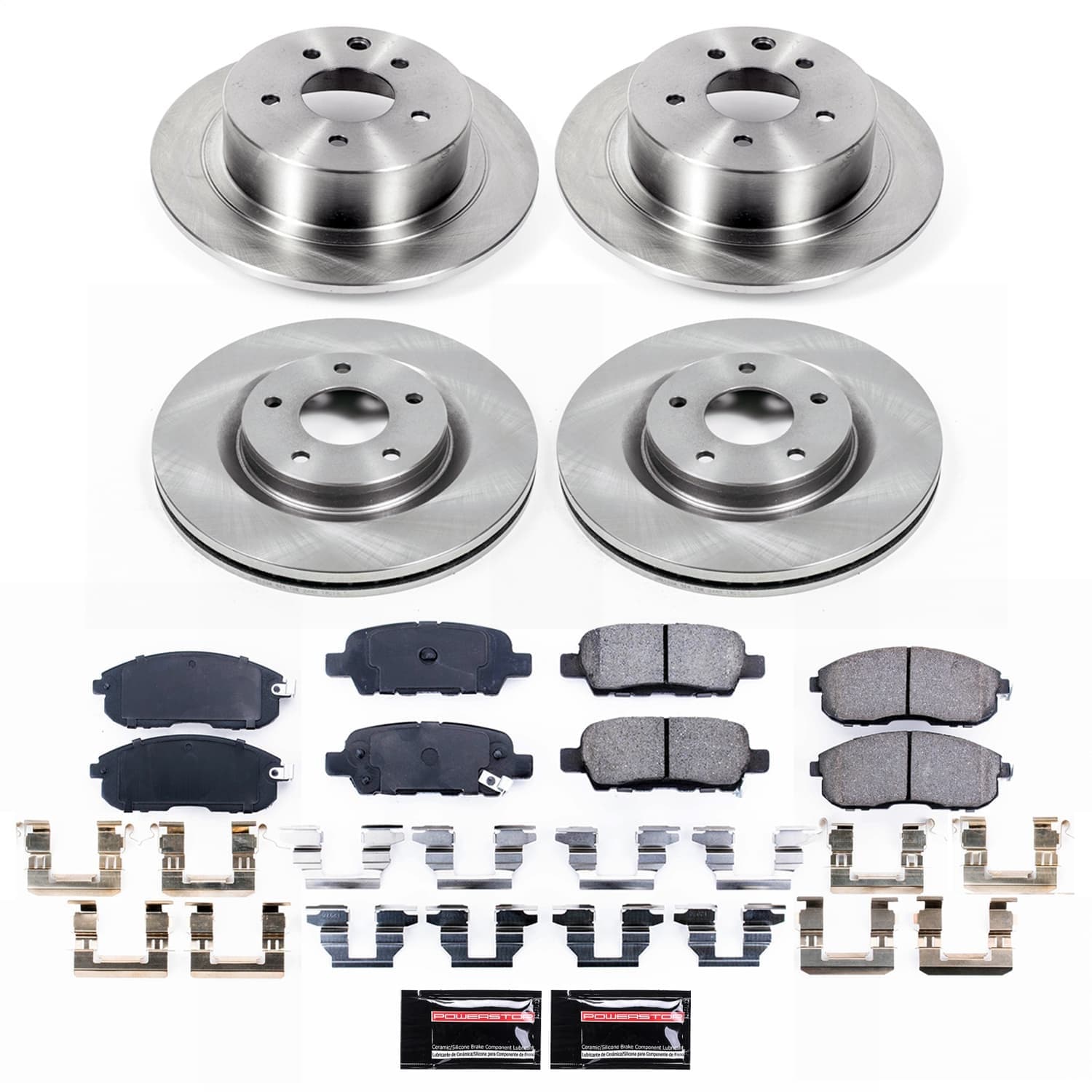 Power Stop - KOE9141 - Front and Rear - Disc Brake Pad and Rotor Kit image 1