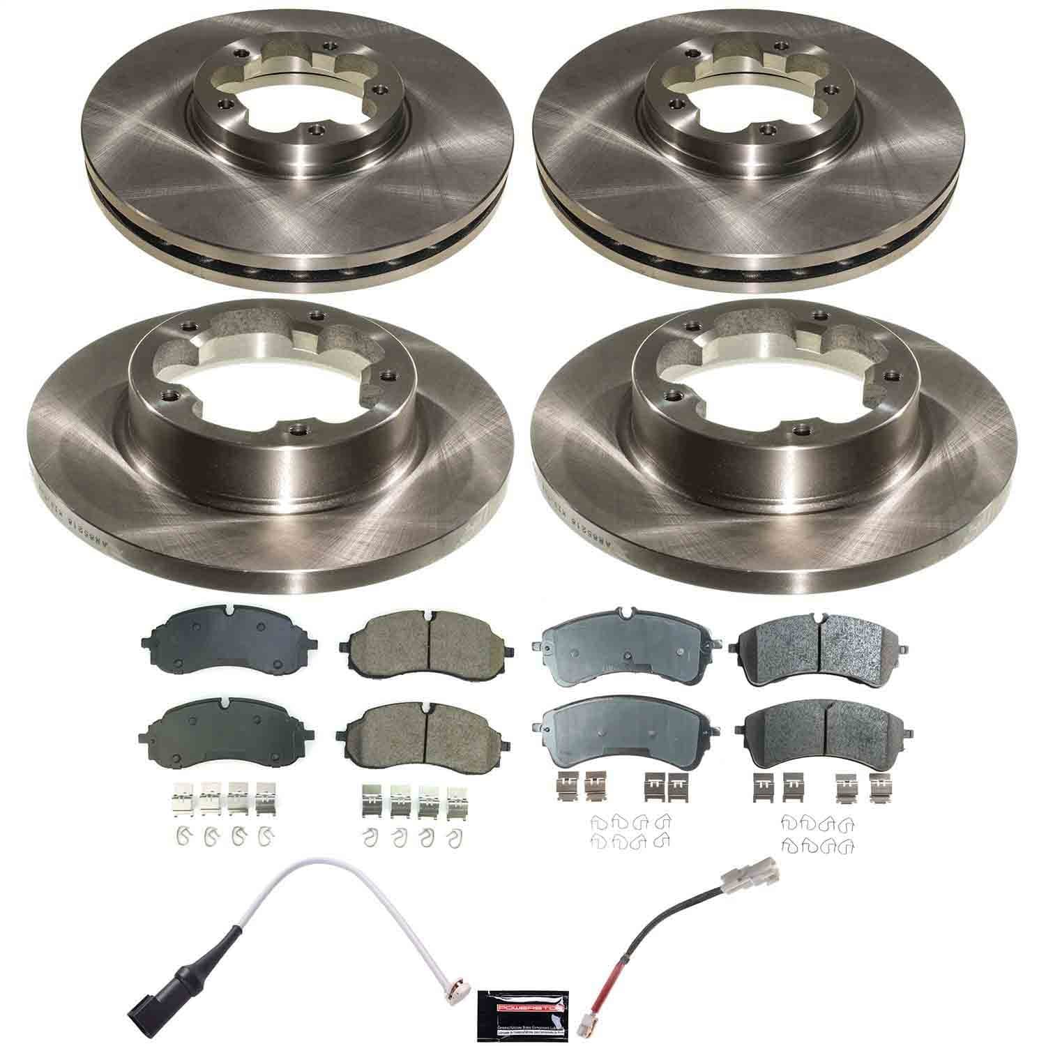 Power Stop - KOE9156 - Front and Rear - Disc Brake Pad and Rotor Kit image 1