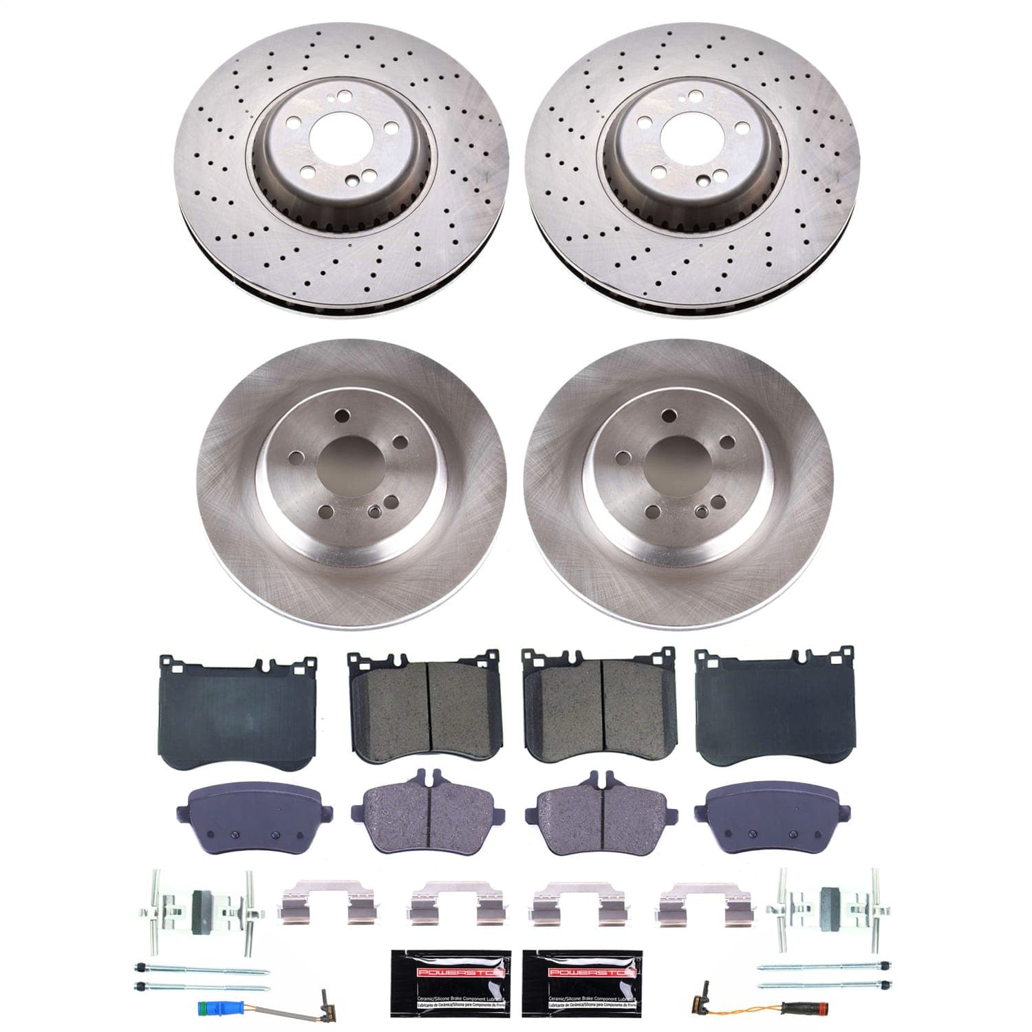 Power Stop - KOE9160 - Front and Rear - Disc Brake Pad and Rotor Kit image 1