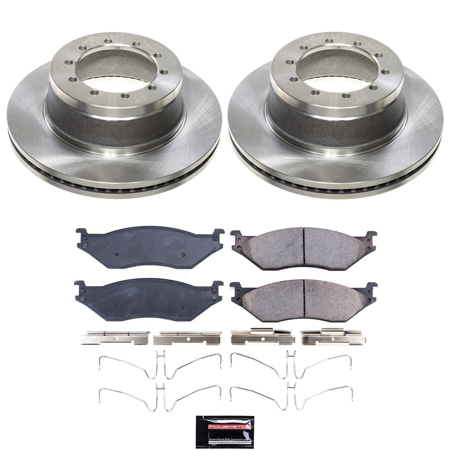 Power Stop - KOE9264 - Front - Disc Brake Pad and Rotor Kit image 1