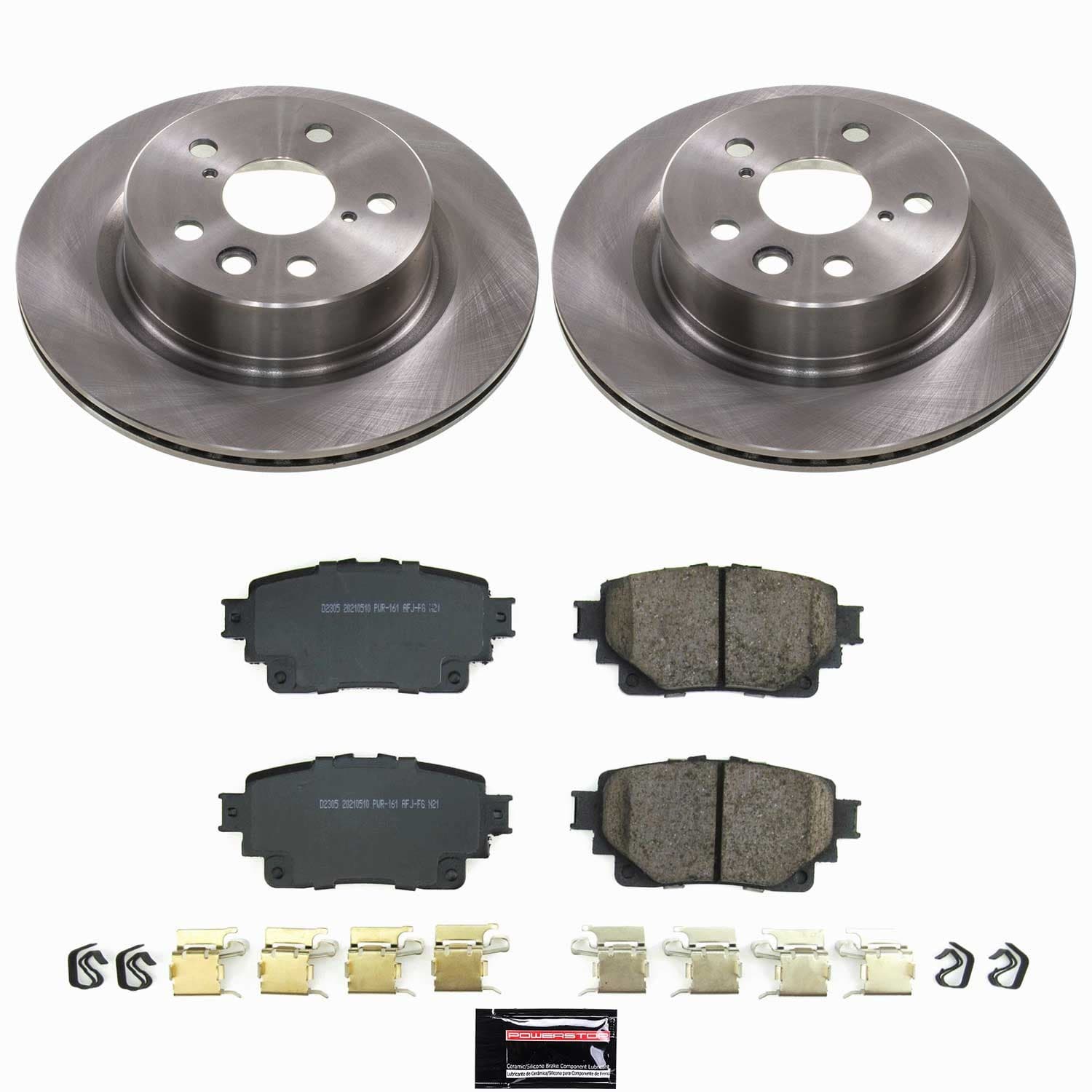 Power Stop - KOE9302 - Rear - Disc Brake Pad and Rotor Kit image 1