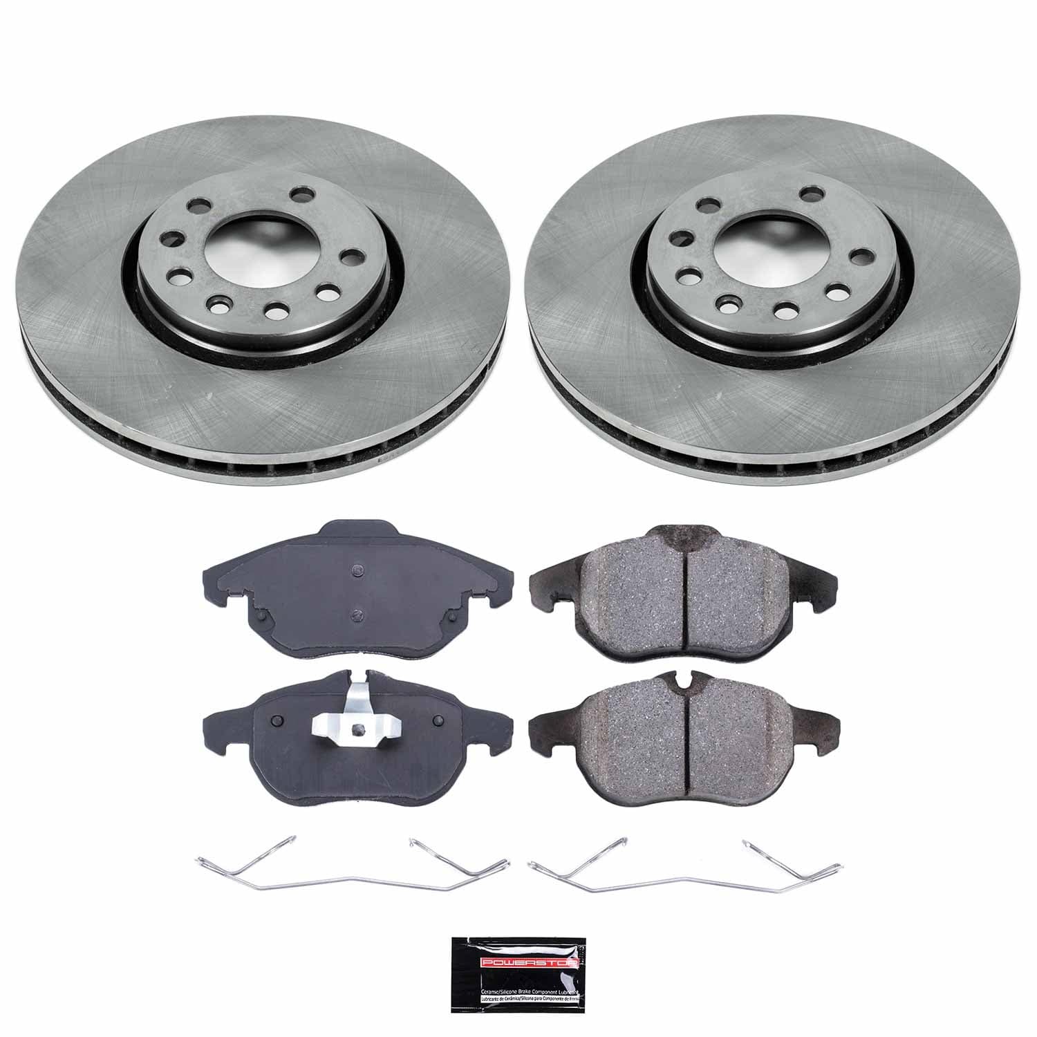 Power Stop - KOE985 - Front - Disc Brake Pad and Rotor Kit image 1