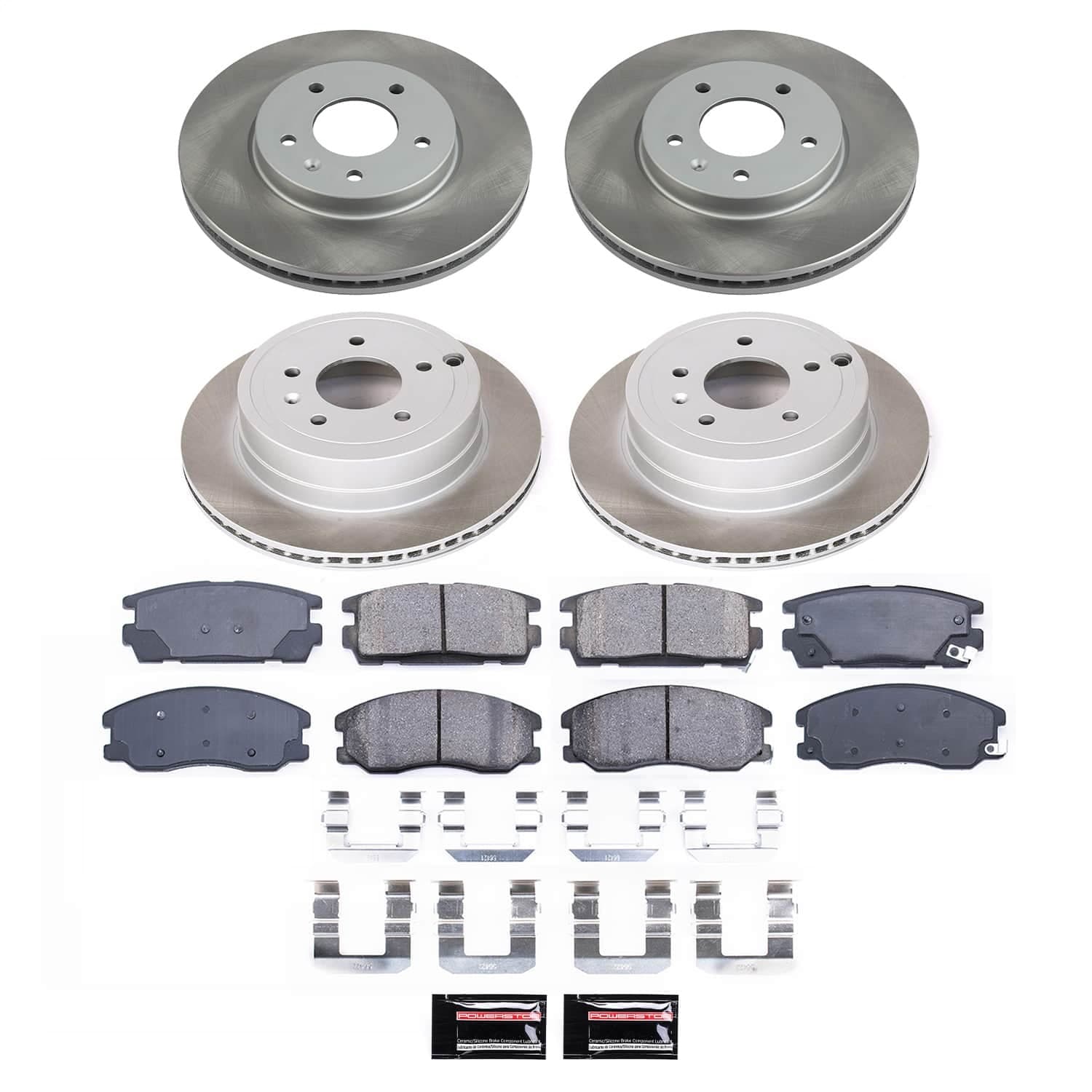 Power Stop - SC2091 - Front and Rear - Disc Brake Pad and Rotor Kit image 1