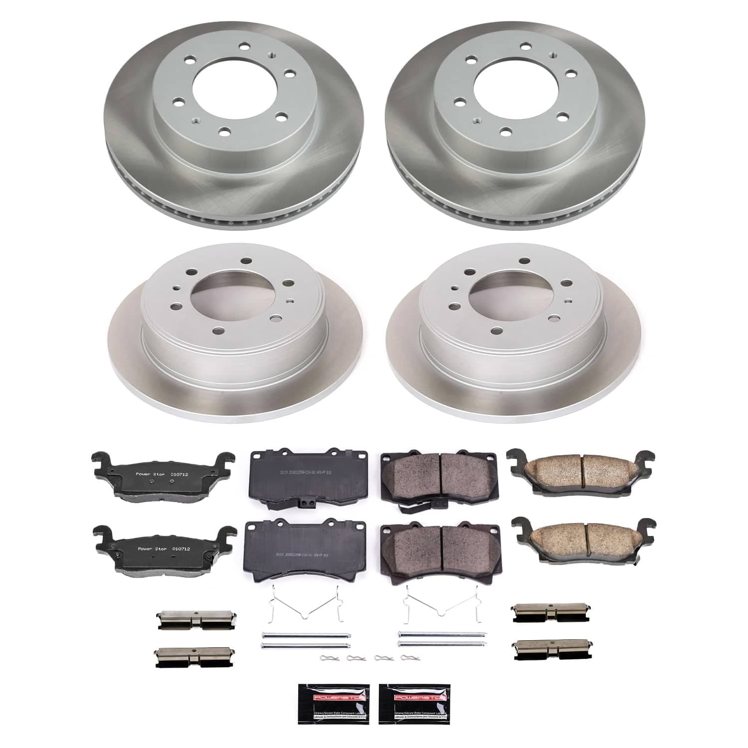 Power Stop - SC2820 - Front and Rear - Disc Brake Pad and Rotor Kit image 1