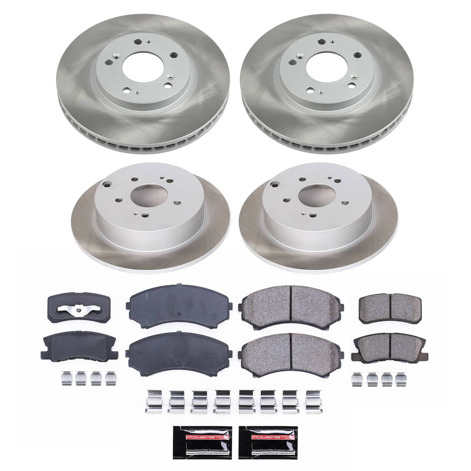 Power Stop - SC4461 - Front and Rear - Disc Brake Pad and Rotor Kit image 1