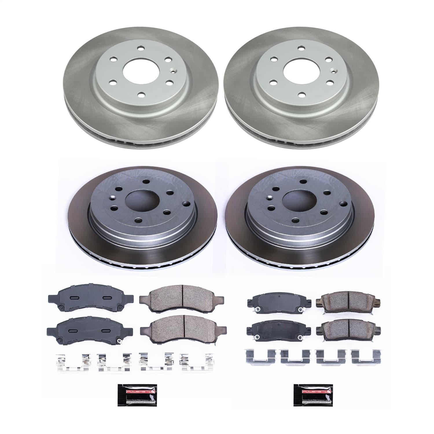 Power Stop - SC4466 - Front and Rear - Disc Brake Pad and Rotor Kit image 1