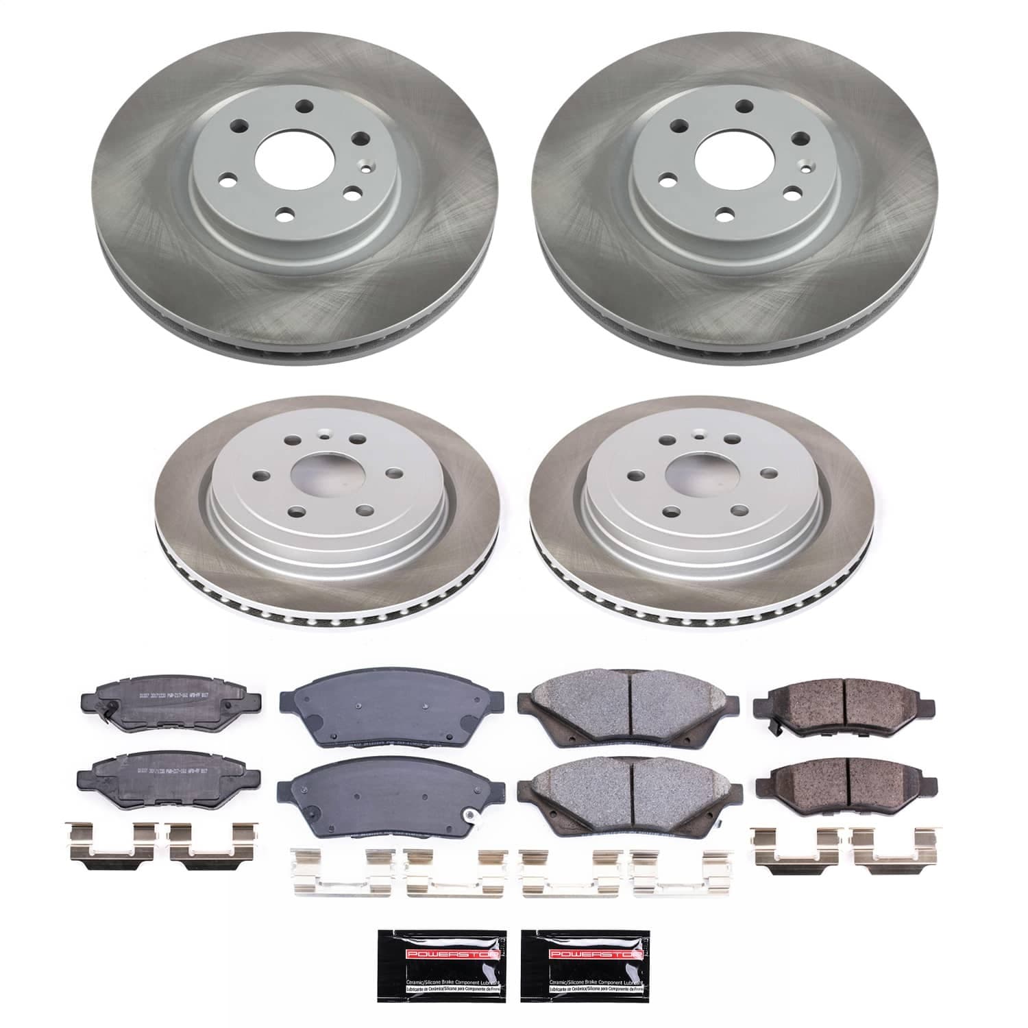 Power Stop - SC5546 - Front and Rear - Disc Brake Pad and Rotor Kit image 1