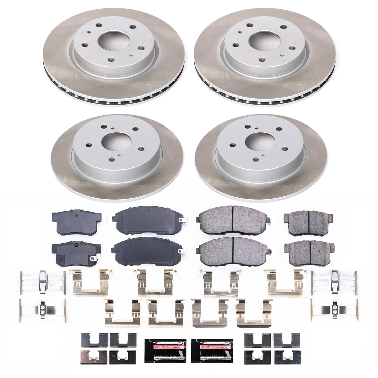 Power Stop - SC5888 - Front and Rear - Disc Brake Pad and Rotor Kit image 1